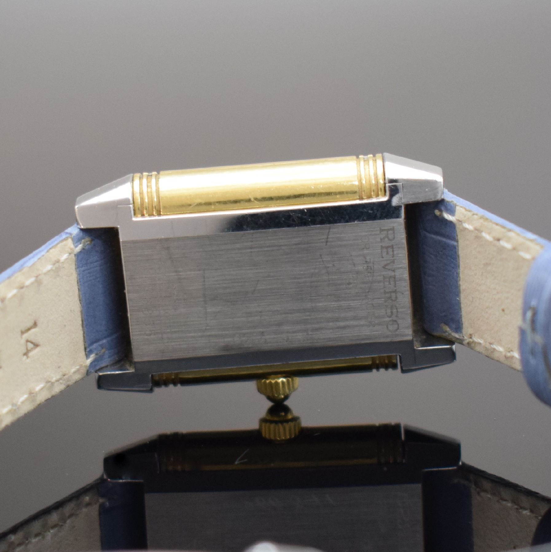 Detail e: Jaeger-LeCoultre Reverso Duetto Damenarmbanduhr mit Diamanten in Edelstahl/Gold kombiniert Referenz 266.5.44,Handaufzug, Wendegeh. m. beids. ...