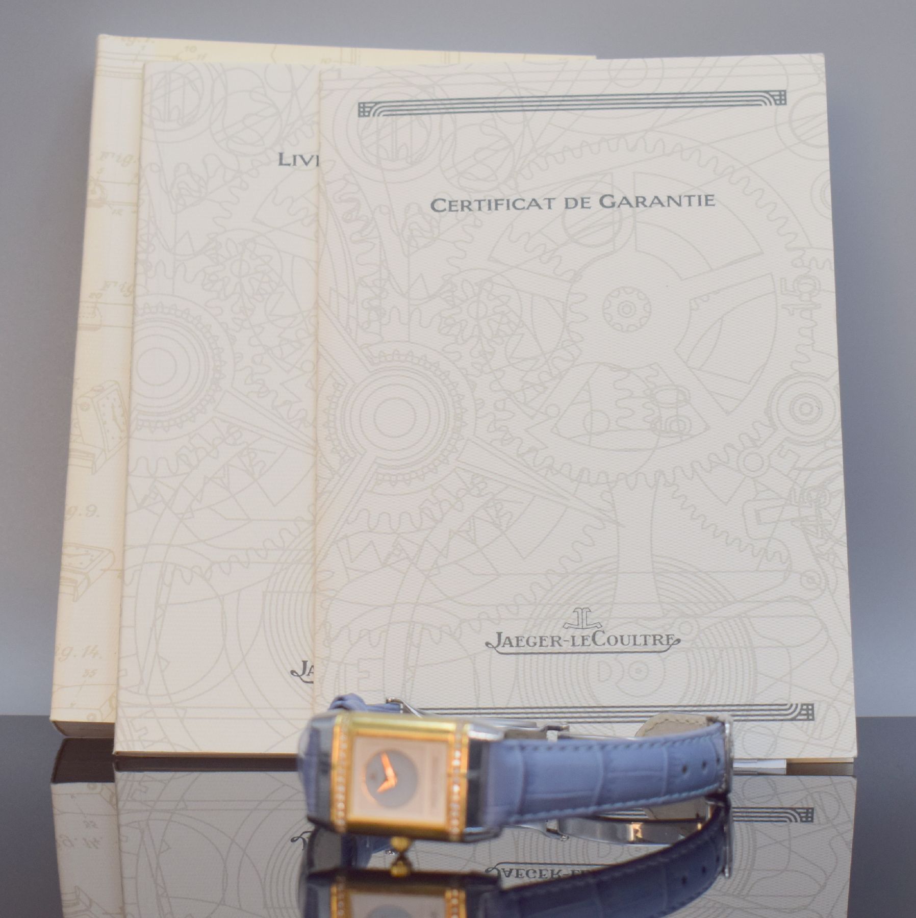 Detail h: Jaeger-LeCoultre Reverso Duetto Damenarmbanduhr mit Diamanten in Edelstahl/Gold kombiniert Referenz 266.5.44,Handaufzug, Wendegeh. m. beids. ...