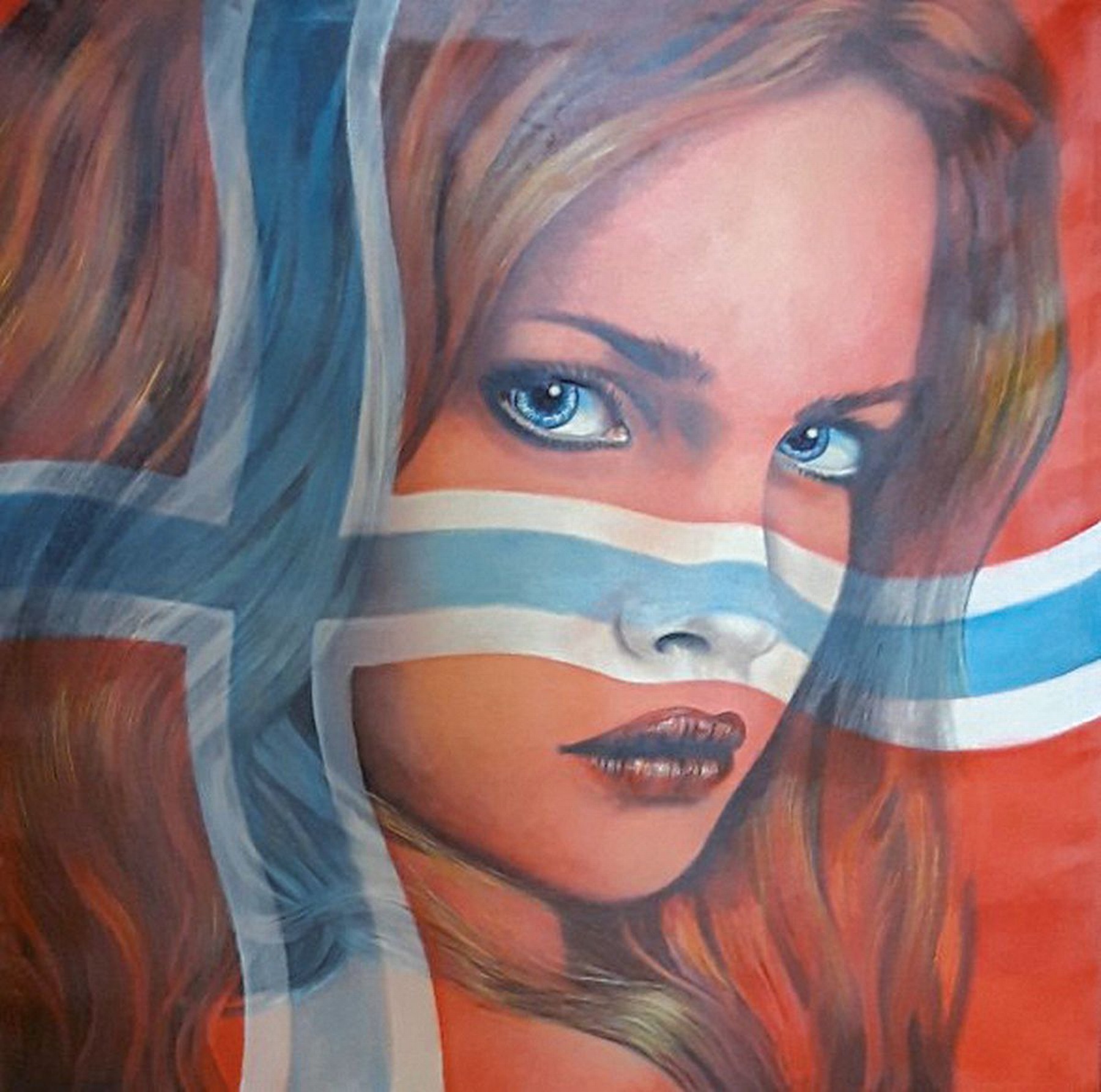 Doris Zeidlewitz, geb. 1959, Studium am Städel in Frankfurt und an der Hochschule für Gestaltung Offenbach, hier: Norway Woman, aus der Serie World ...