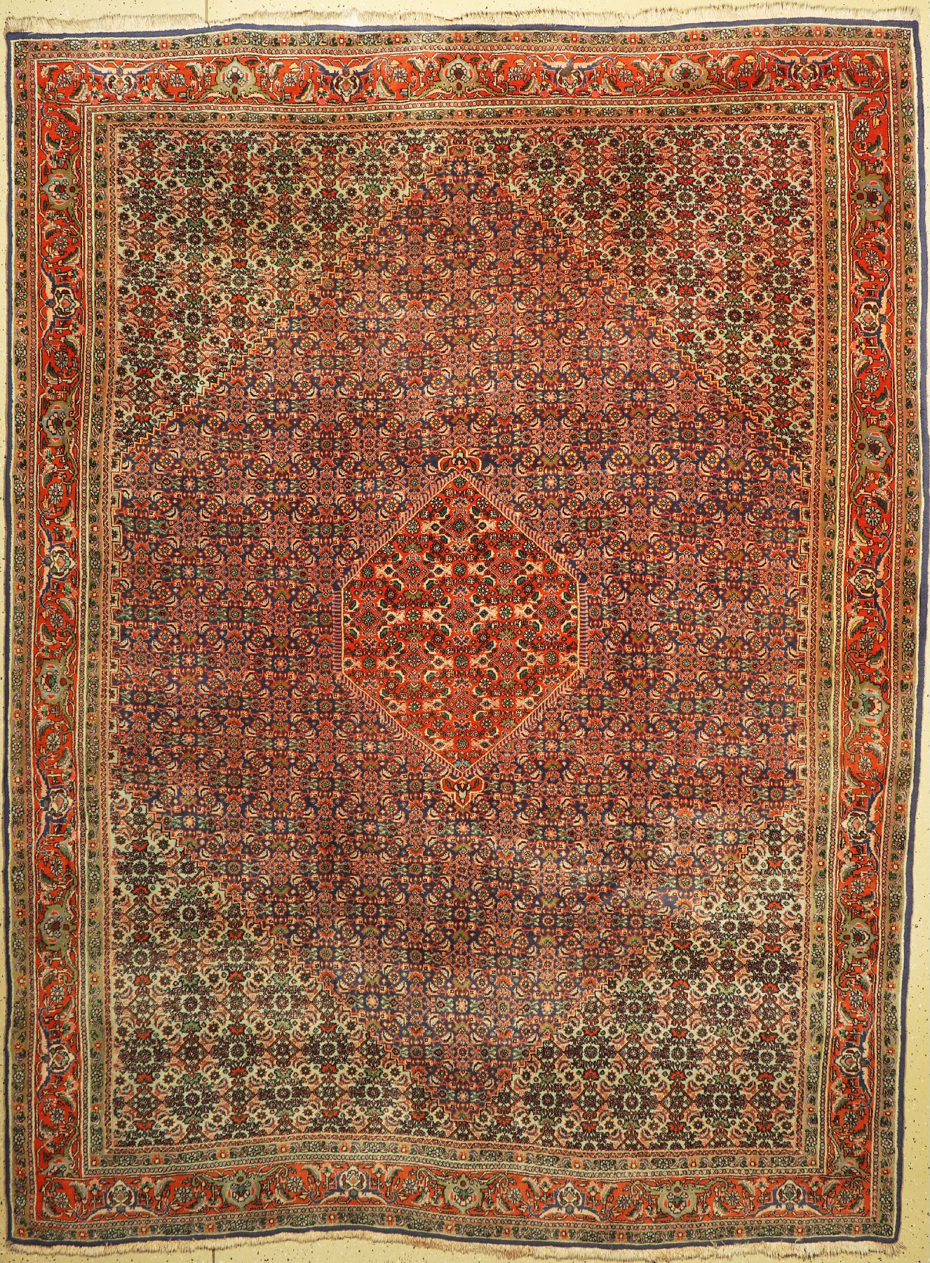 Bidjar Kork alt, Persien, um 1950, Korkwolle, ca. 340 x 260 cm, EHZ: 2
