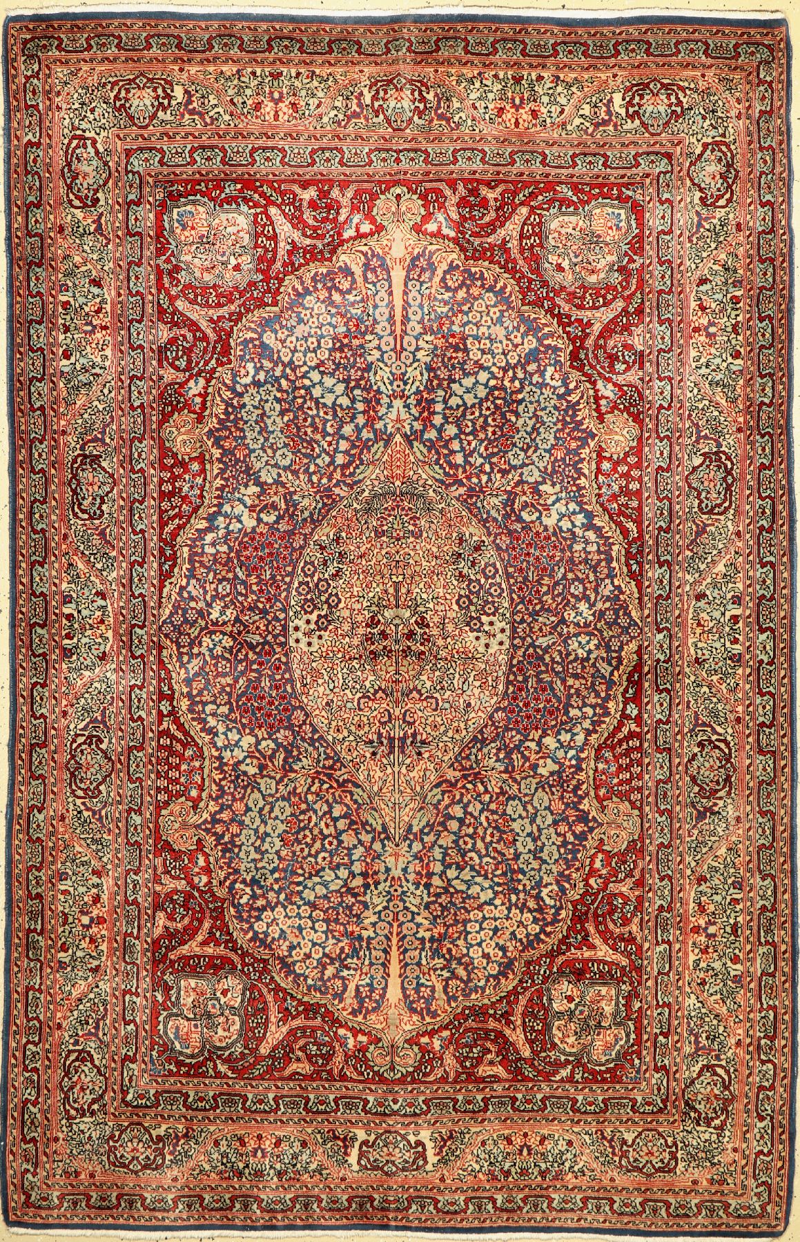 Lahor alt, Pakistan, um 1940, Wolle auf Baumwolle, ca. 212 x 140 cm, EHZ: 2-3