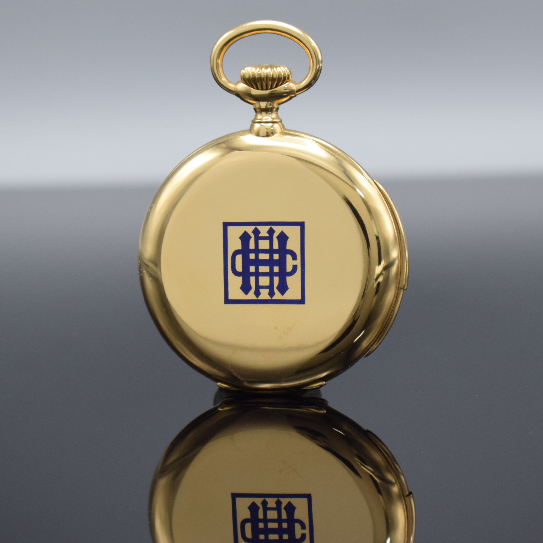 Detail b: PATEK PHILIPPE hochfeine & seltene, offene Herrentaschenuhr mit Minutenrepetition in RoséG 750/000, Schweiz um 1910, hergestellt für Hudson & Son ...