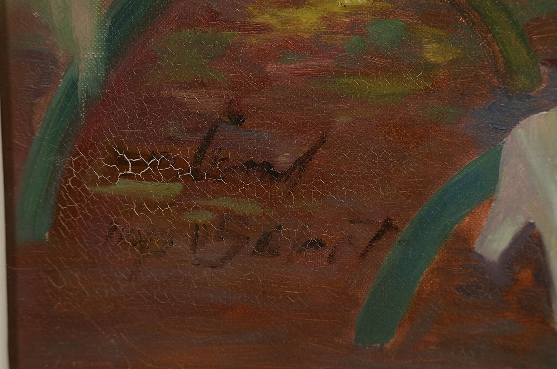 Detail a: Berrid (?): Kopie nach Edward Cucuel (1875 San Francisco - 1954 Pasadena), Mitte 20.Jh., zwei Mädchen am Kaffeetisch, dominierend harmonische ...
