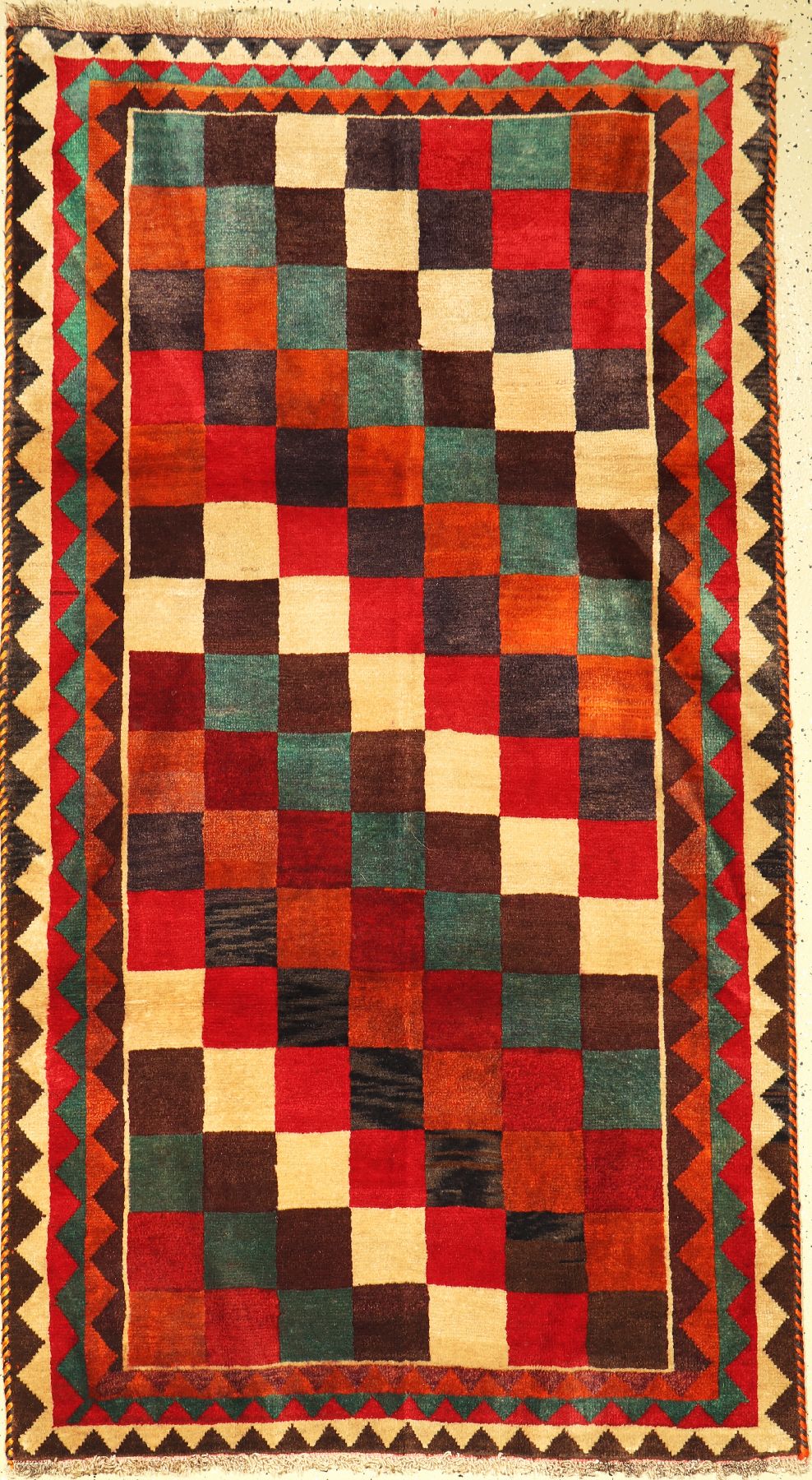 Gabbeh alt, Persien, um 1950, Wolle auf Wolle, ca. 220 x 125 cm, EHZ: 2