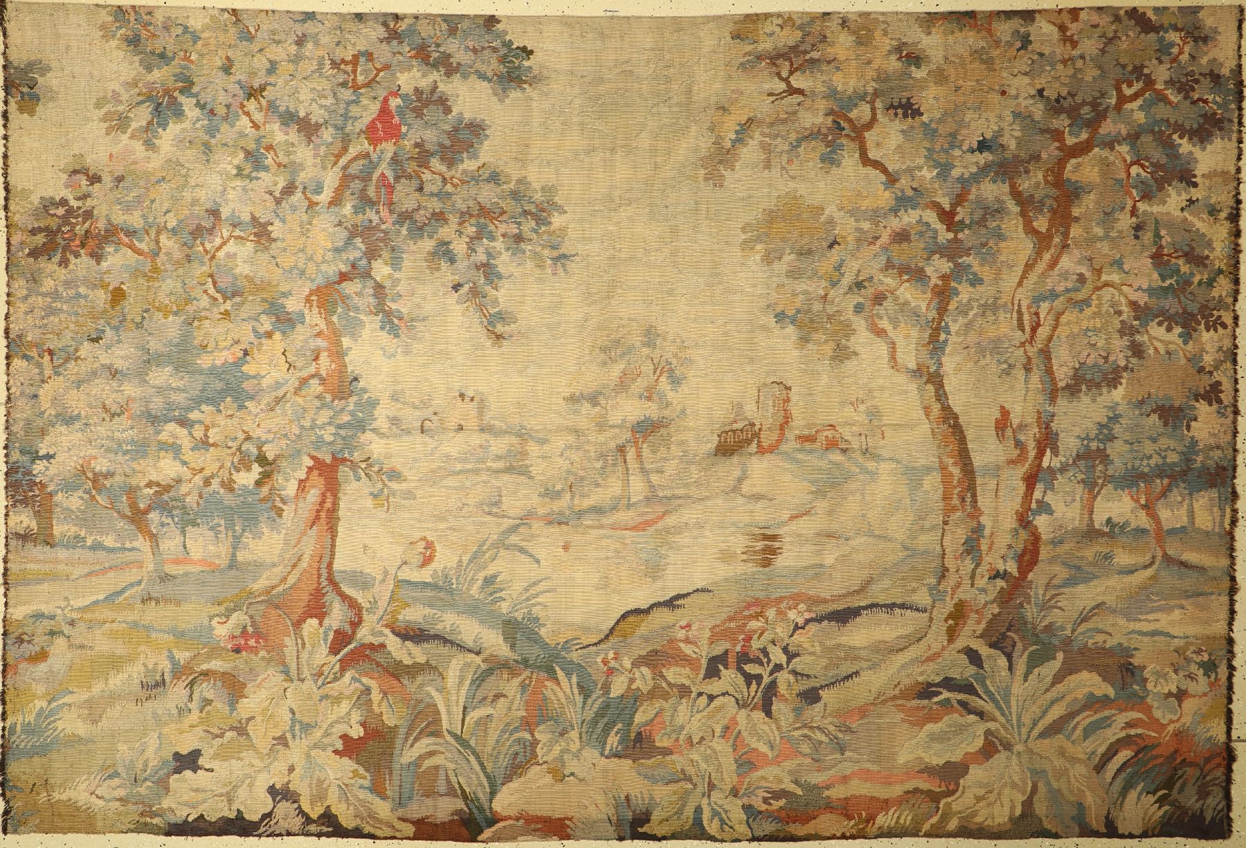 Flämische Tapisseri antik, (Fragment), um 1900, Wolle auf Baumwolle, ca. 300 x 194 cm, EHZ: 2