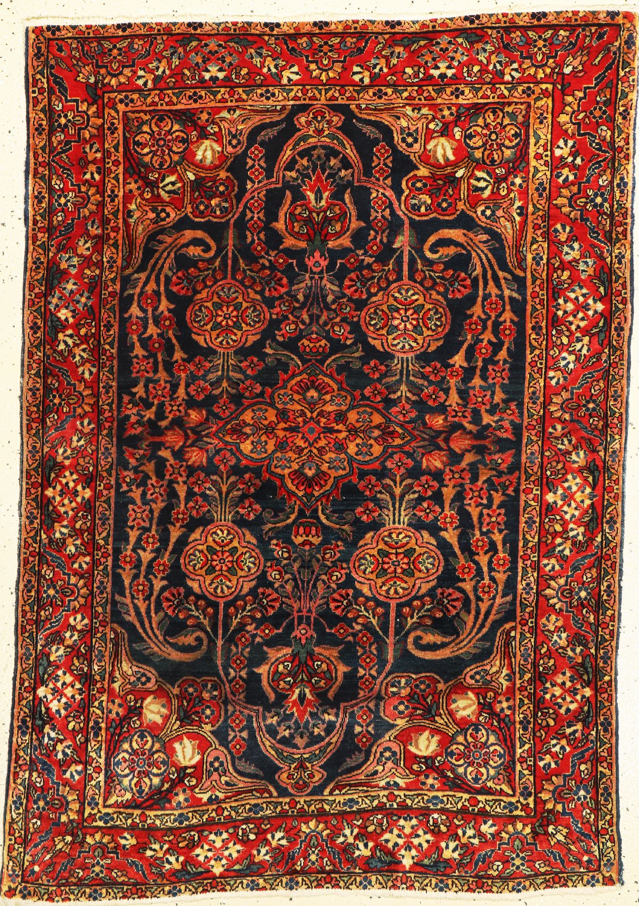 US Re-Import Sarogh fein, Persien, um 1920,Korkwolle, ca. 150 x 105 cm, EHZ: 3