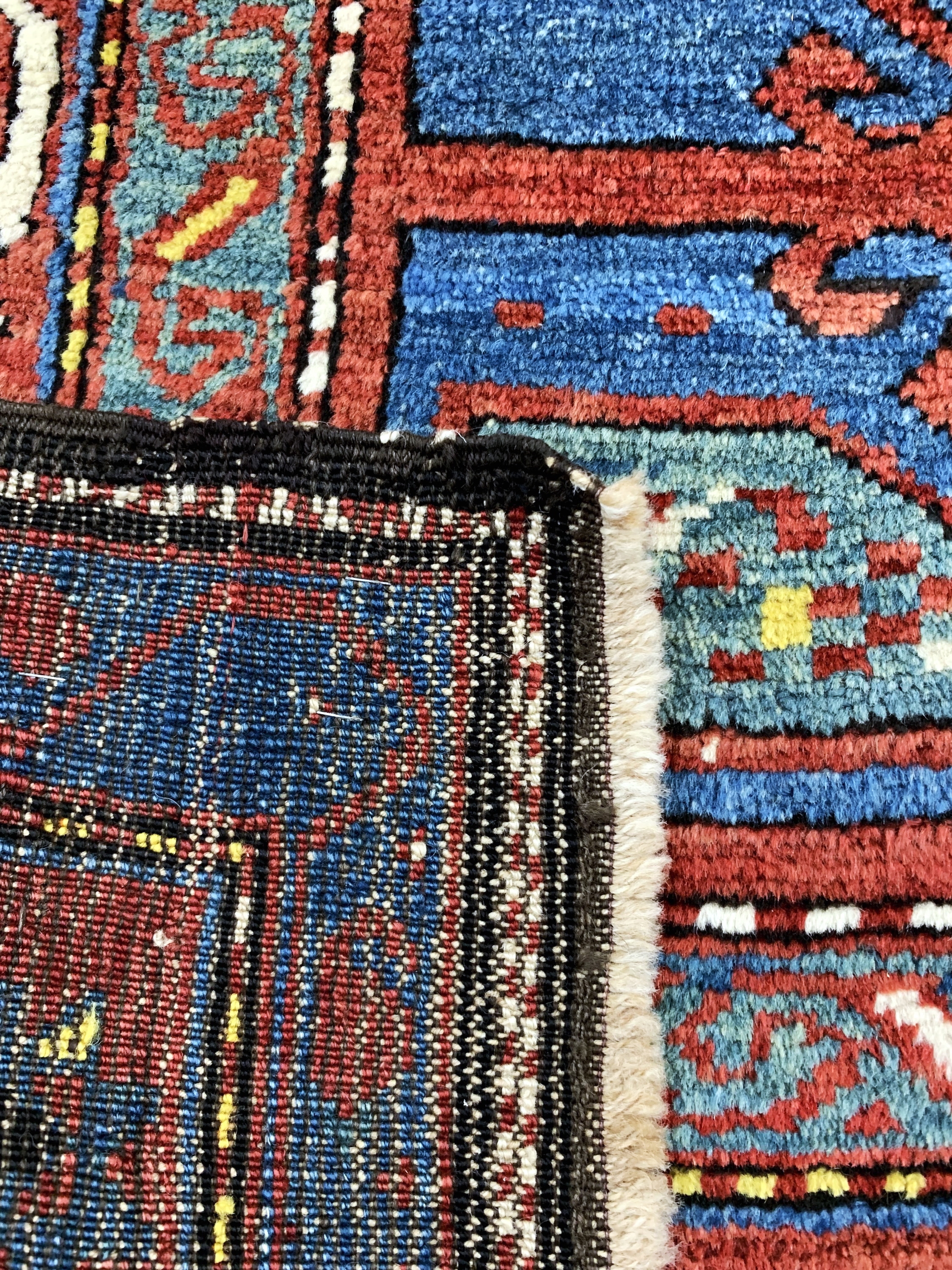 Detail g: Karachoph Kazak antik, Kaukasus, datiert 1901, Wolle auf Wolle, ca. 237 x 138 cm, EHZ: 2(restaurierte Tritfallte).