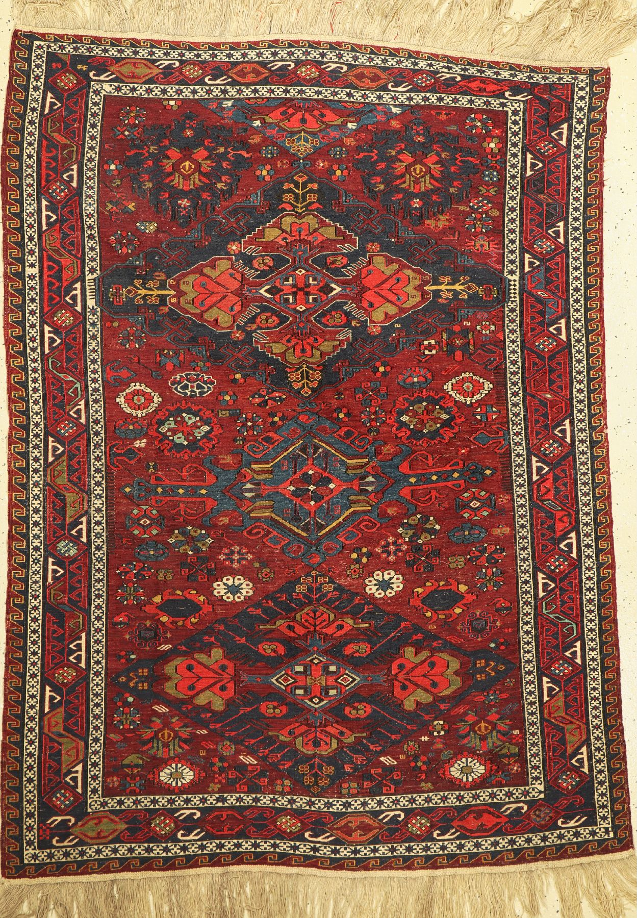 Sumakh alt, Kaukasus, um 1930, Wolle auf Wolle, ca. 190 x 142 cm, EHZ: 2-3