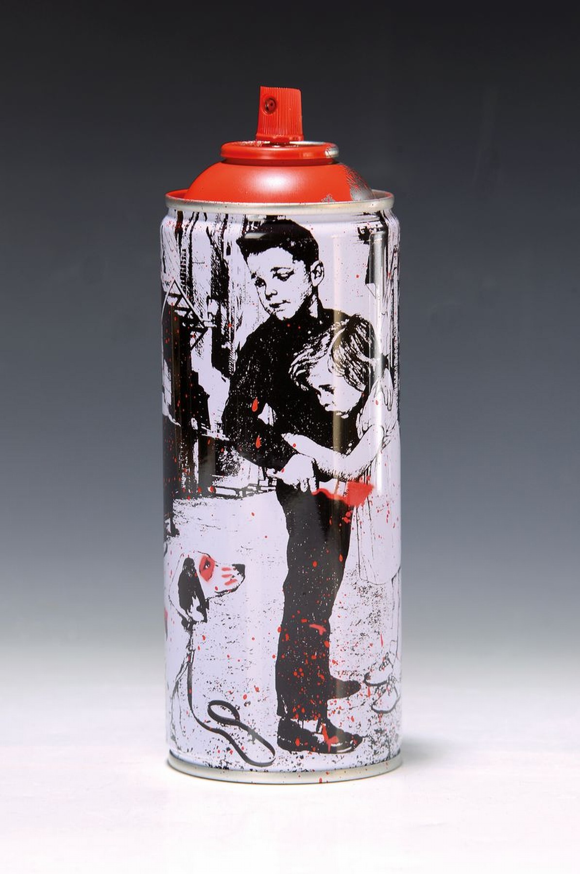 Mr. Brainwash, geb. 1966, leere Spraydose, signiert mit Fingerabdruck und num. 14/150, aus 2020, H. ca. 18cm
