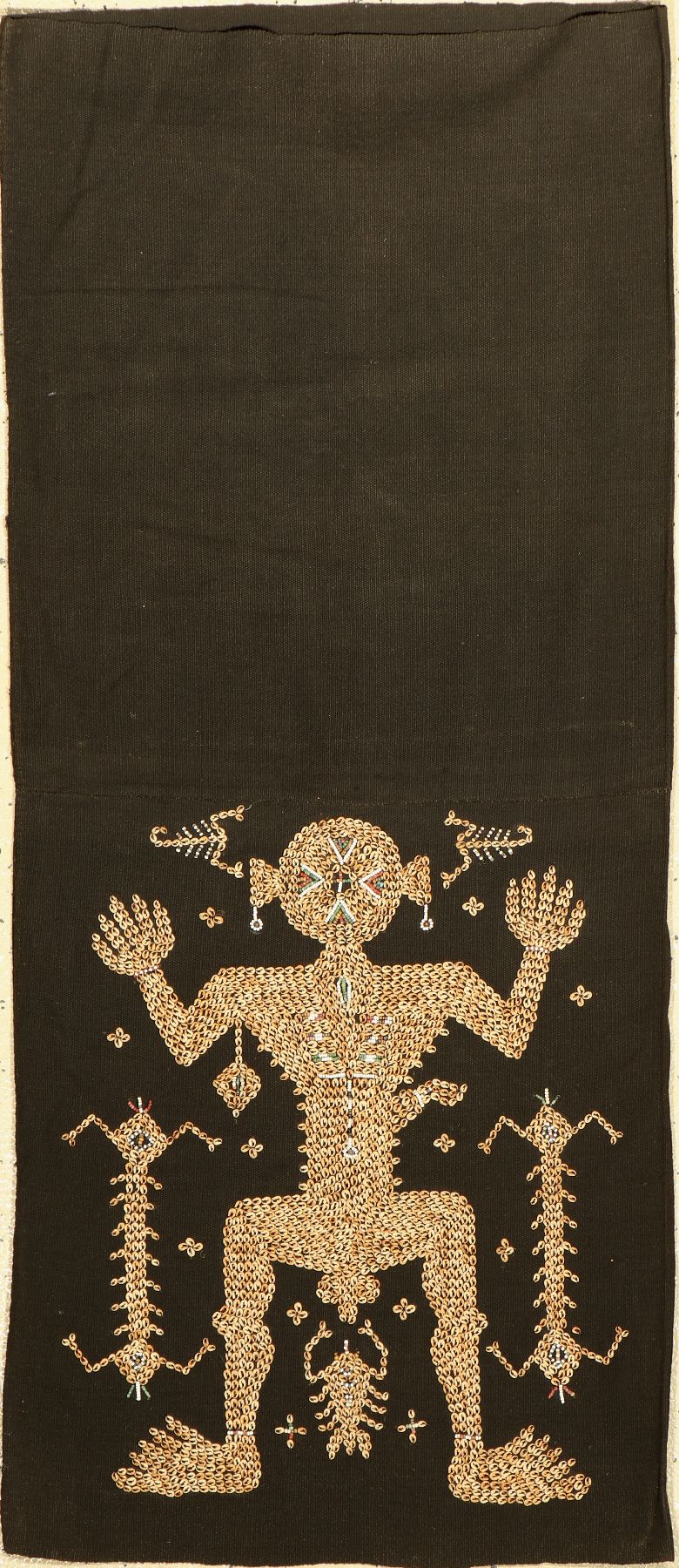 Tubular Kleid (Rohrförmig), traditionelle Kleidung, Sumba (Indonesien), um 1940/50, ca. 130 x 58 cm, Baumwolle, handgewebt mit ...