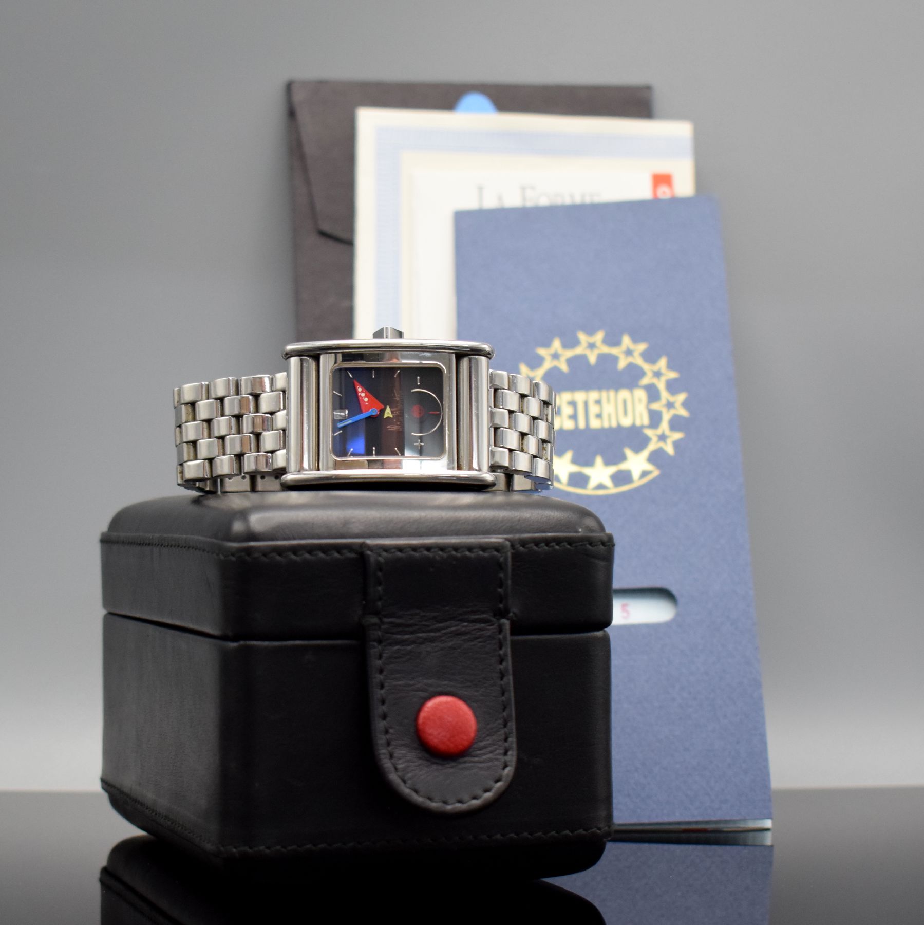 Detail f: ALAIN SILBERSTEIN Bolido ausgefallene & limitierte Herrenarmbanduhr in Stahl, Frankreich verk. lt. beil. Pap. 12/1999, Automatik, auf 500 Stück ...