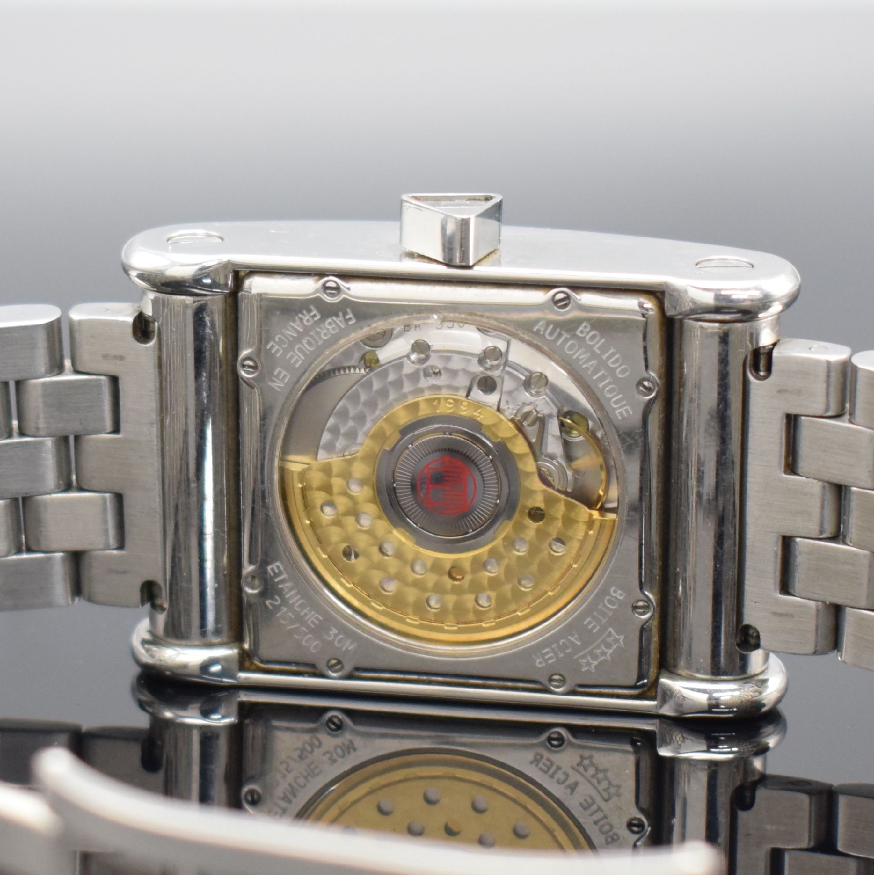 Detail g: ALAIN SILBERSTEIN Bolido ausgefallene & limitierte Herrenarmbanduhr in Stahl, Frankreich verk. lt. beil. Pap. 12/1999, Automatik, auf 500 Stück ...