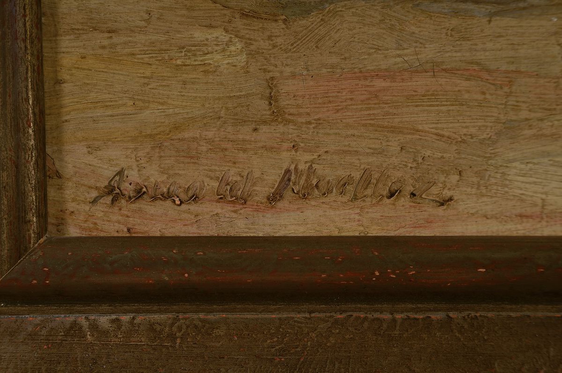 Detail a: Arnold Moeller, 1886 Bückeburg-1963 Bruckmühl, Fischer mit Pferdekarren am Strand, Öl/Lwd, links unten signiert, ca. 34x40cm, R. ca. 45x56cm