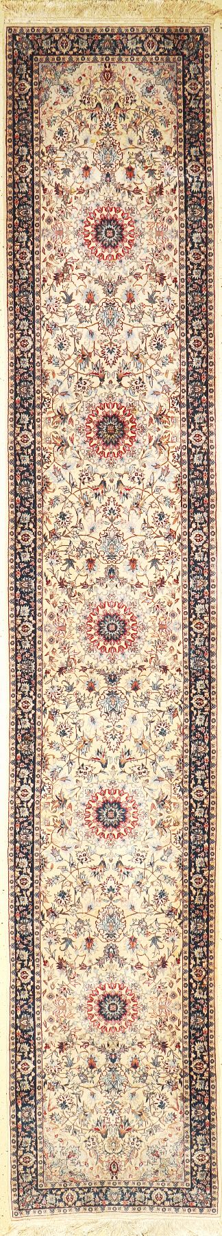 Esfahan fein, China, ca. 50 Jahre, Korkwolle, ca. 441 x 78 cm, EHZ: 2-3