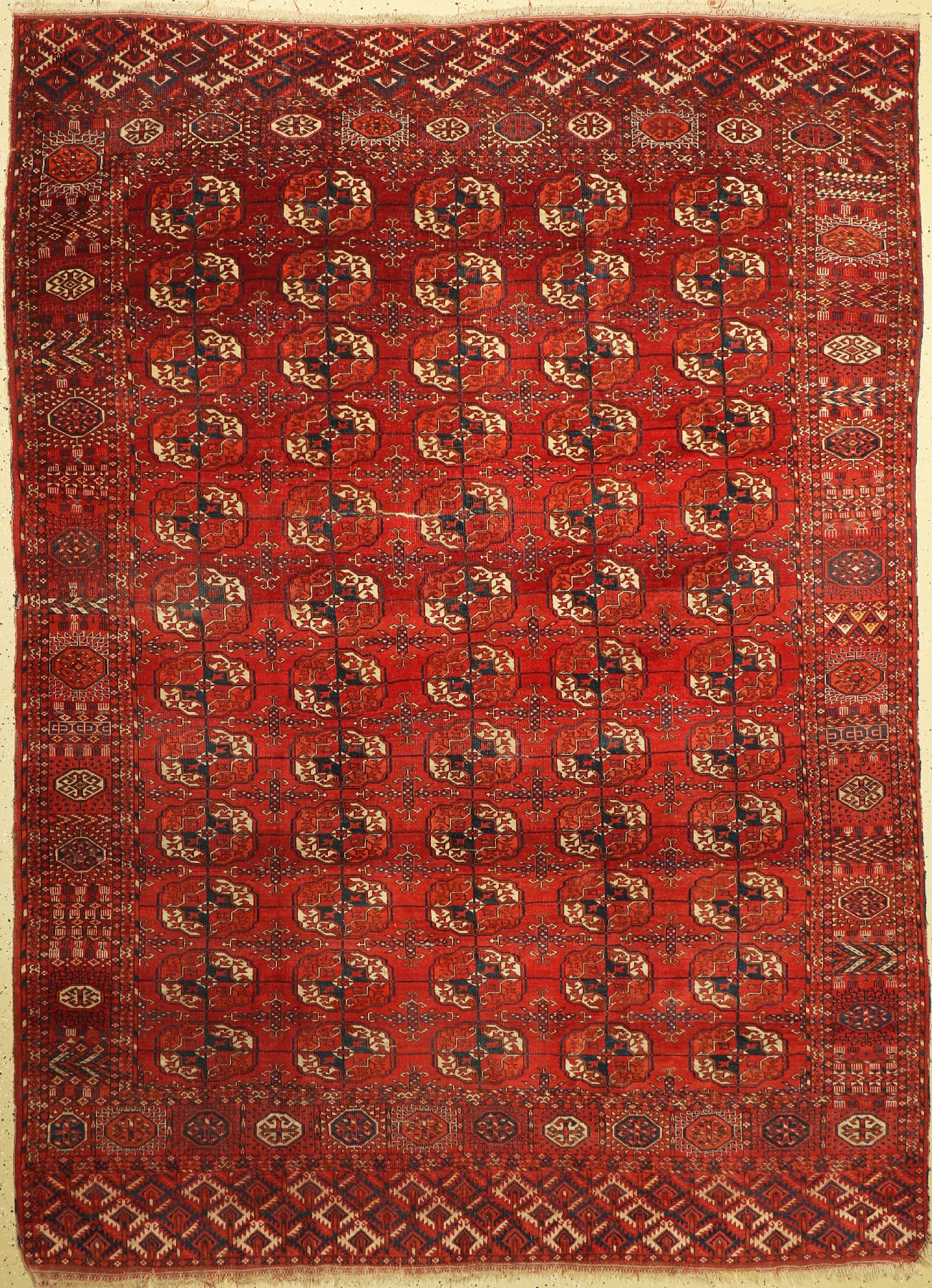 Tekke Hauptteppich antik, Turkmenistan, 19.Jhd, Wolle auf Wolle, ca. 290 x 210 cm, EHZ: 4