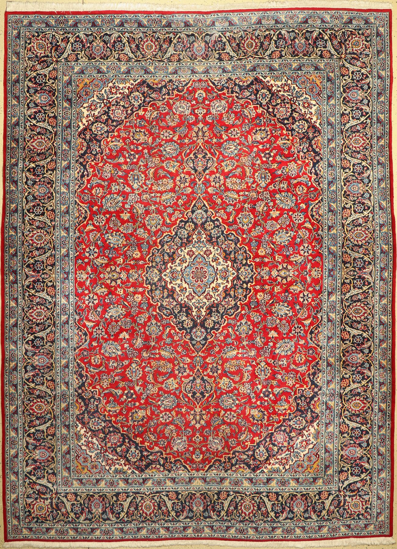 Keschan, Handgeknüpft, Persien, Wolle auf Baumwolle, ca. 356 x 265 cm, EHZ: 2