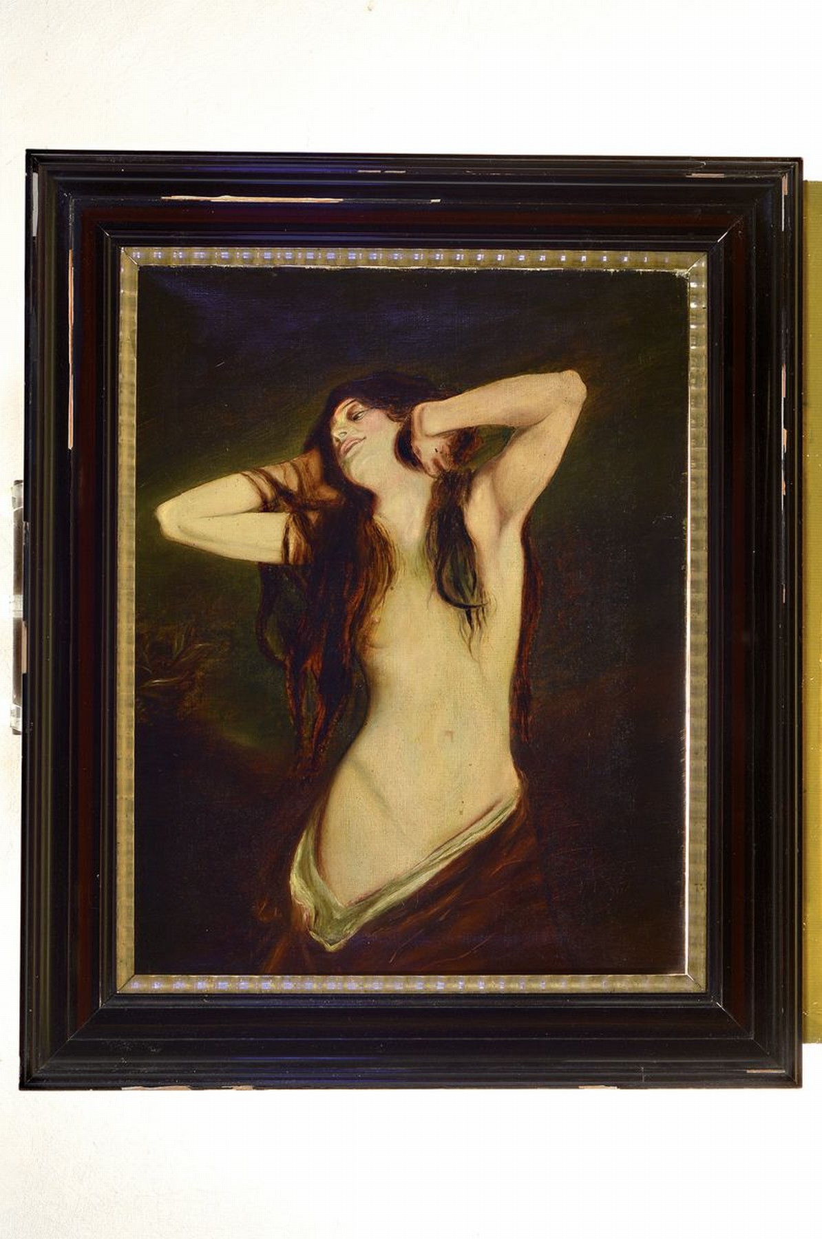 Detail k: Unbekannter Künstler des frühen 20.Jh., nach dem Vorbild Franz von Stuck, Tänzerin, Rezeption der Salome von Stuck, Verbildlichung der Femme ...