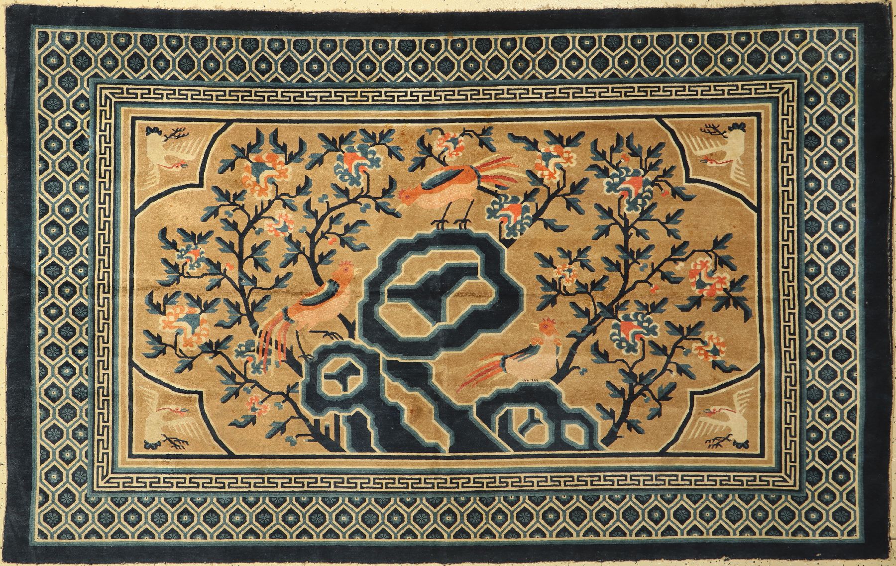 Antiker Pao Tow, China, um 1900, Wolle auf Baumwolle, ca. 275 x 160 cm, EHZ: 4-5