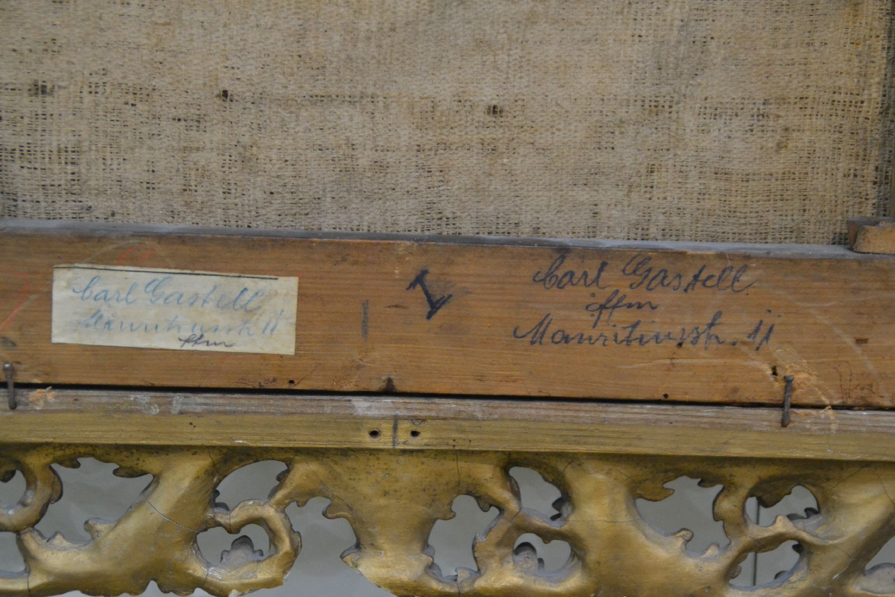 Detail c: Zuschreibung: Francesco Simonini, 1686 Parma -1753/55 Venedig/Florenz, höfische Parforcejagd auf einen Hirsch, typisch für Simonini die ...
