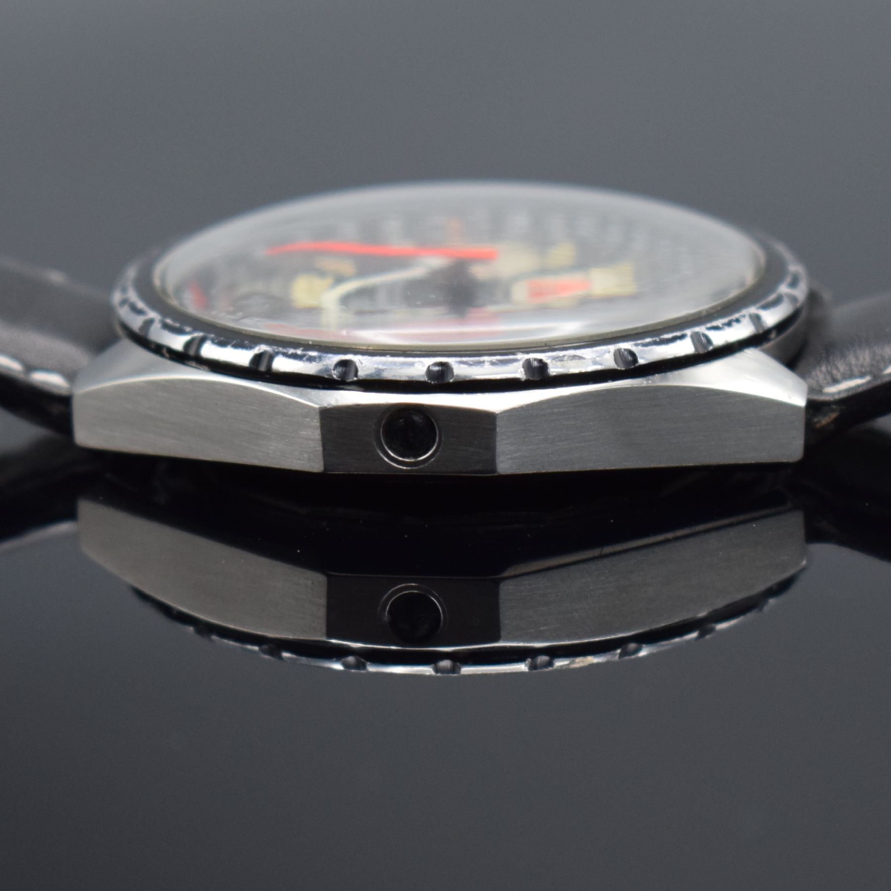 Detail h: BREITLING Schaltradchronograph Navitimer, Handaufzug, Schweiz um 1967, Ref. 0816, Edelstahl, verschr. Boden ber., Außenkranz zur Zahlenkoordination ...