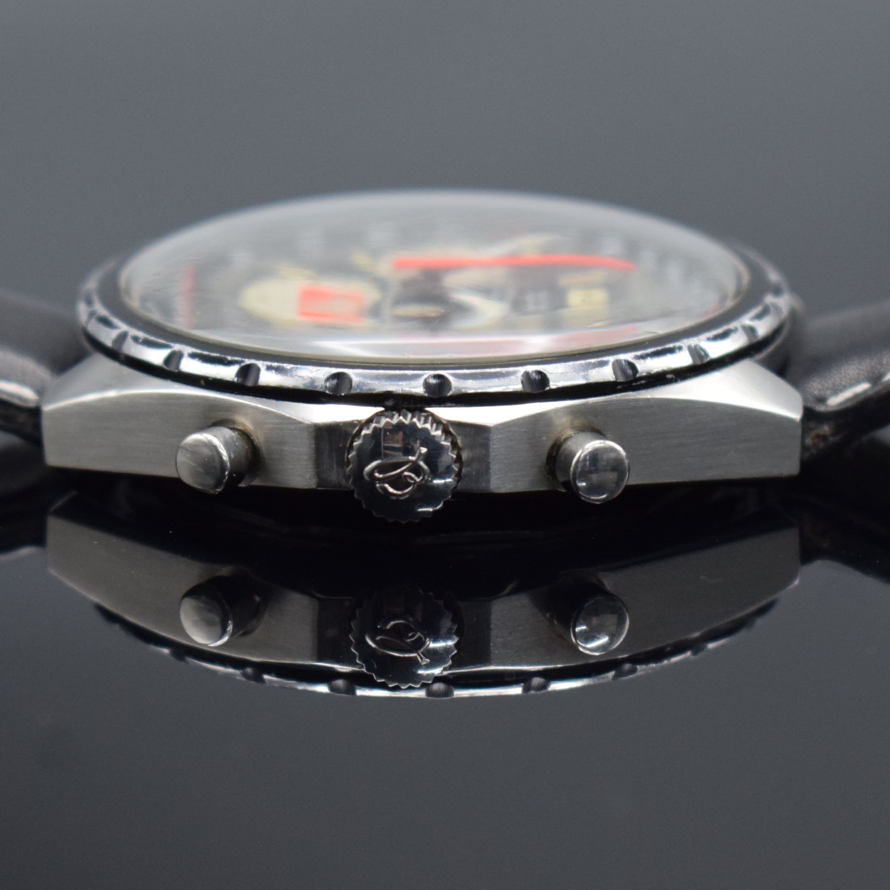 Detail i: BREITLING Schaltradchronograph Navitimer, Handaufzug, Schweiz um 1967, Ref. 0816, Edelstahl, verschr. Boden ber., Außenkranz zur Zahlenkoordination ...