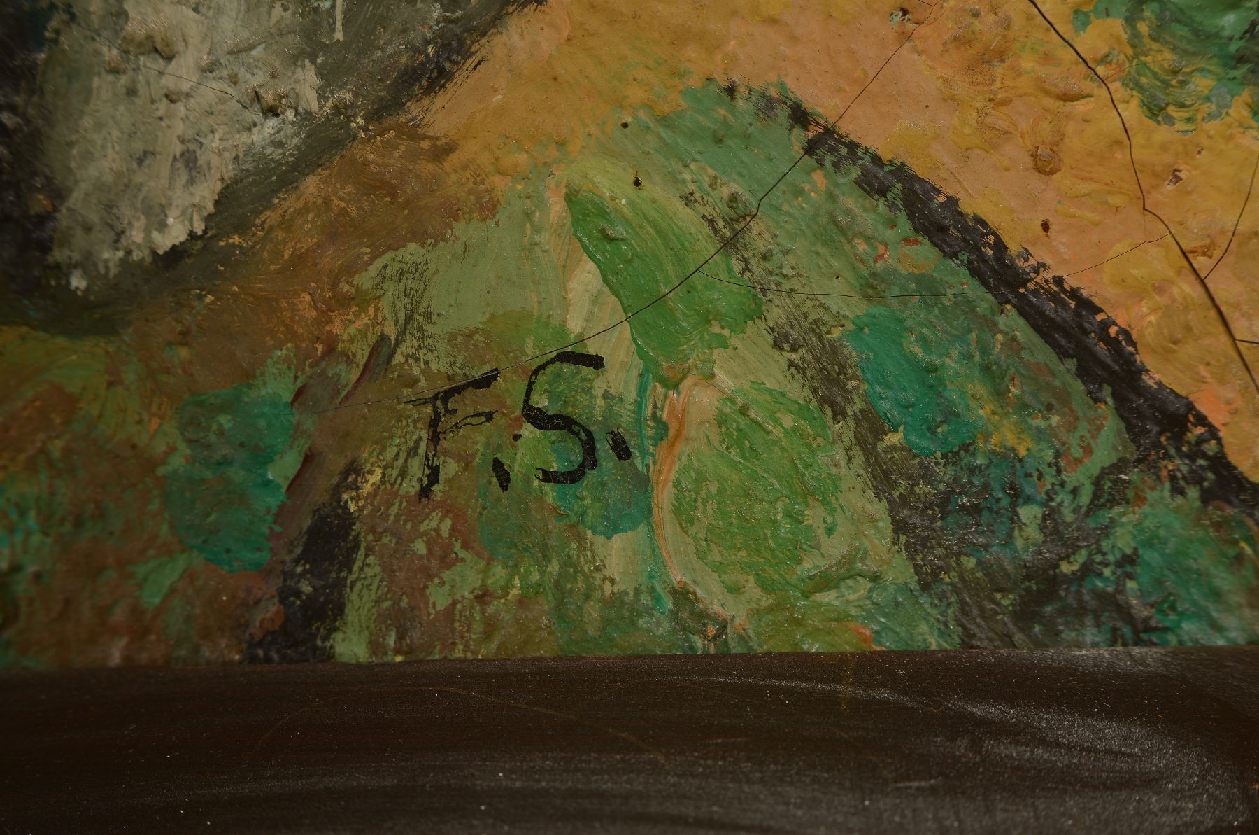 Detail a: Fritz Schaefler, 1888 Eschau/Spessart - 1954 Köln, Dorfansicht, expressiv-gestische Auffassung, pastoser Farbauftrag mit breitem Strich, Öl/Lwd, ...
