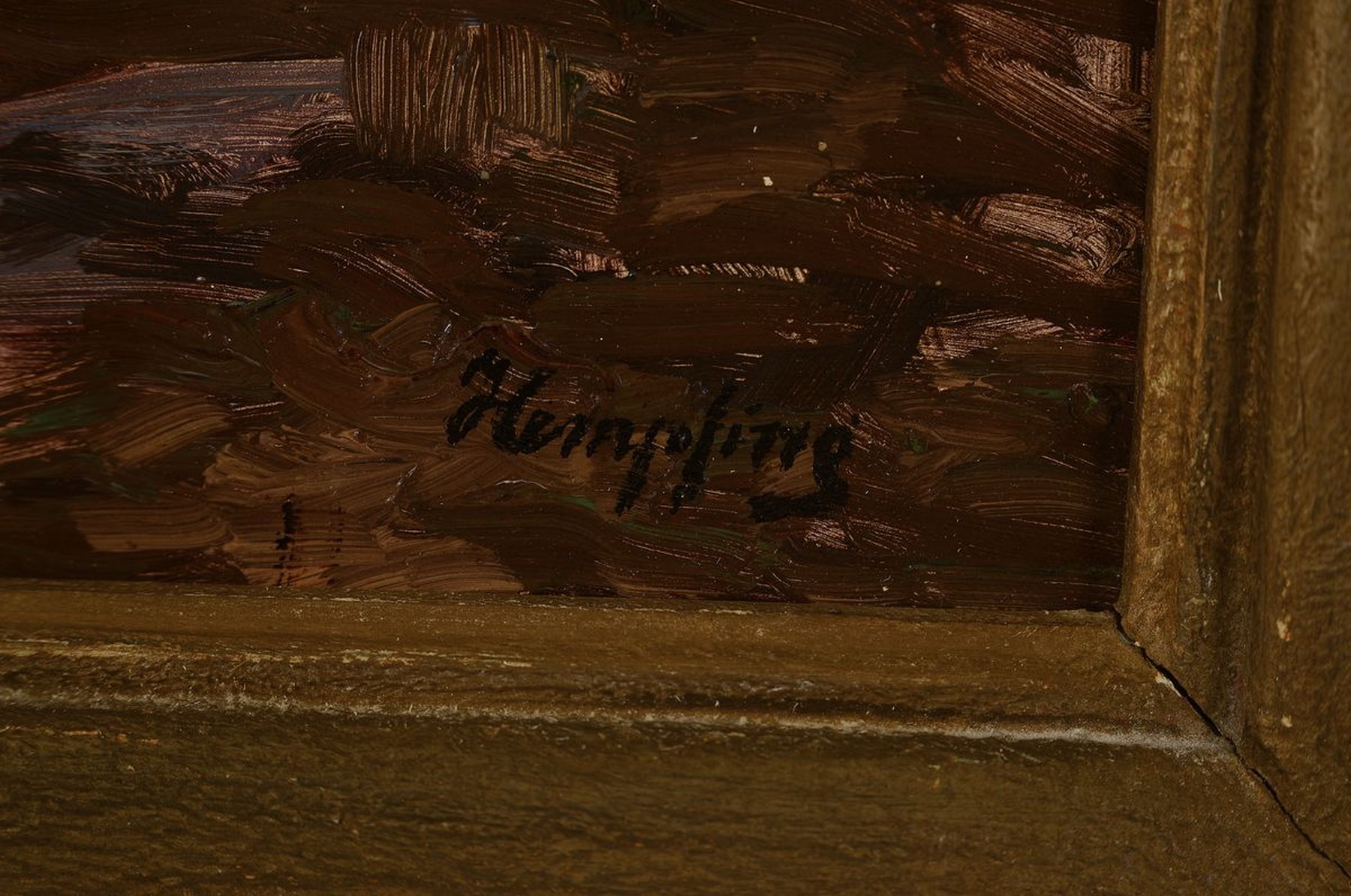 Detail a: Wilhelm Hempfing, 1886 Schönau-1948 Karlsruhe, Studium an der Akademie Karlsruhe, Meisterschüler von Friedrich Fehr, hier: Segelboot am Felsenufer, ...