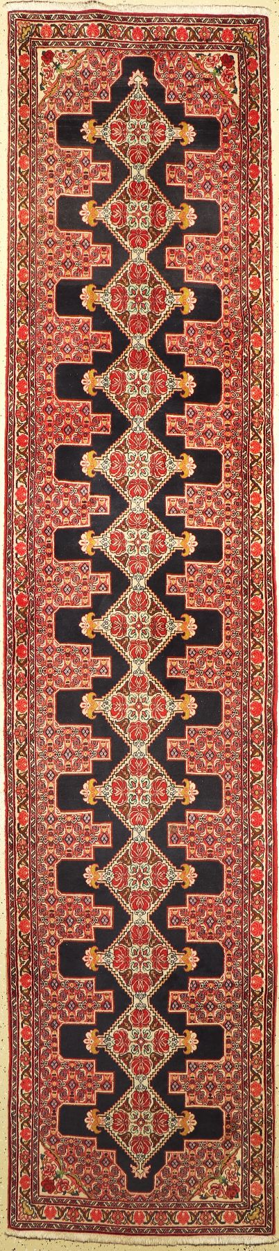 Senneh fein, Persien, ca. 50 Jahre, Korkwolle, ca. 410 x 90 cm, EHZ: 2