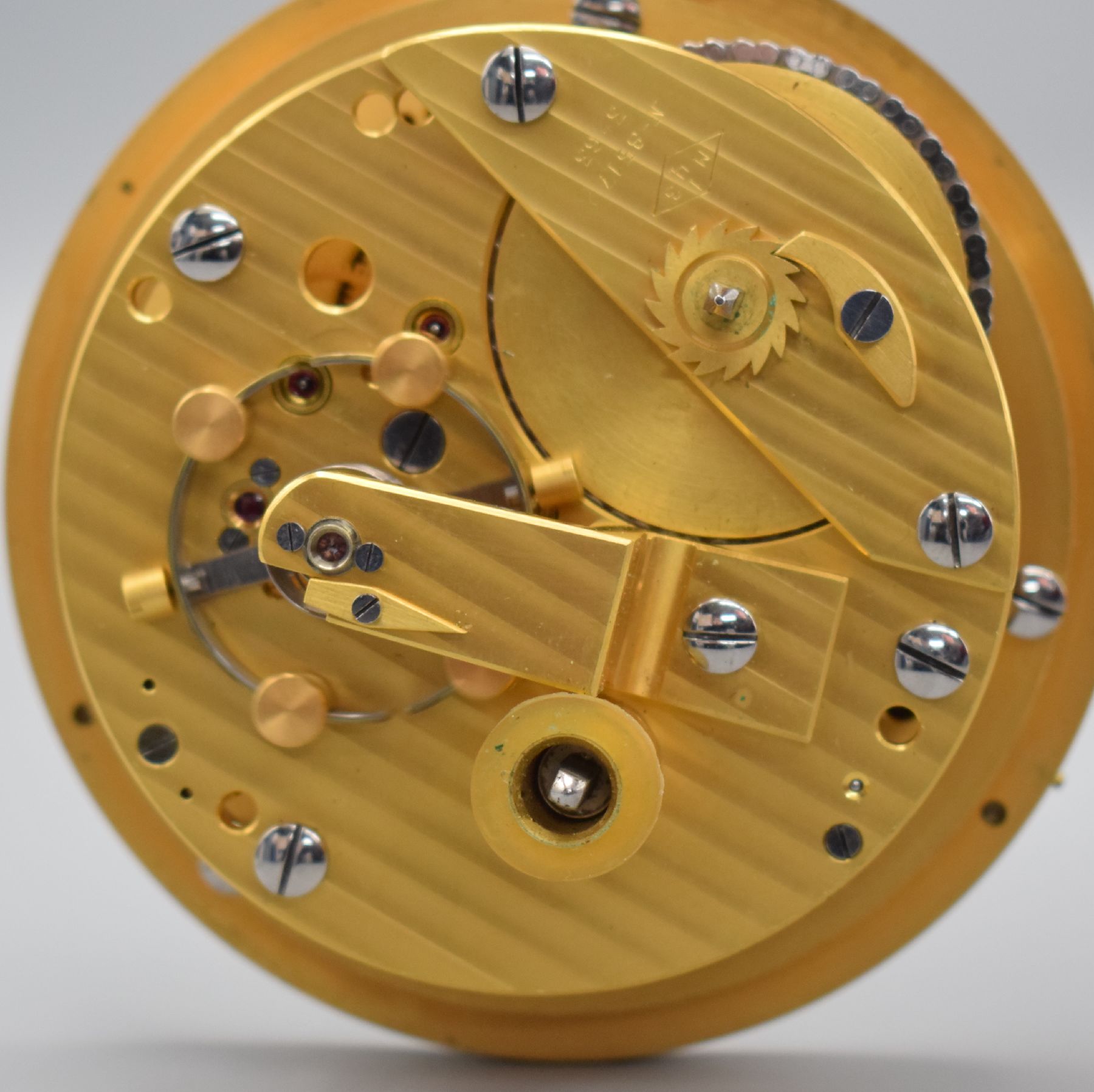 Detail g: 1. Moskauer Uhrenfabrik, Kirova, frühes Marinechronometer Nr. 8517, UDSSR 1960er Jahre, 3-tlg. Holzkasten m. Messingecken, orig. Transportkasten, ...