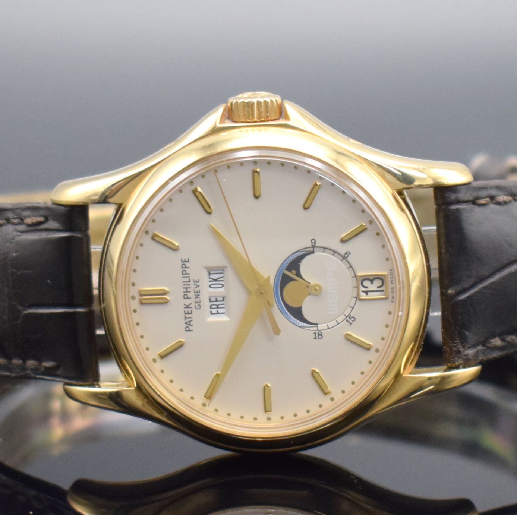 Detail a: PATEK PHILIPPE hochfeiner und extrem seltener, astronomischer Jahreskalender Sondermodell Wempe W125 Referenz 5125J-001 in GG 750/000,Automatik, ...