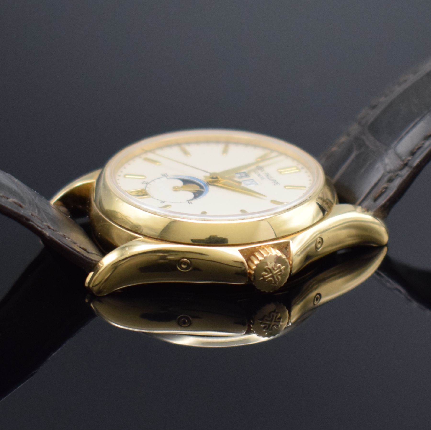 Detail g: PATEK PHILIPPE hochfeiner und extrem seltener, astronomischer Jahreskalender Sondermodell Wempe W125 Referenz 5125J-001 in GG 750/000,Automatik, ...