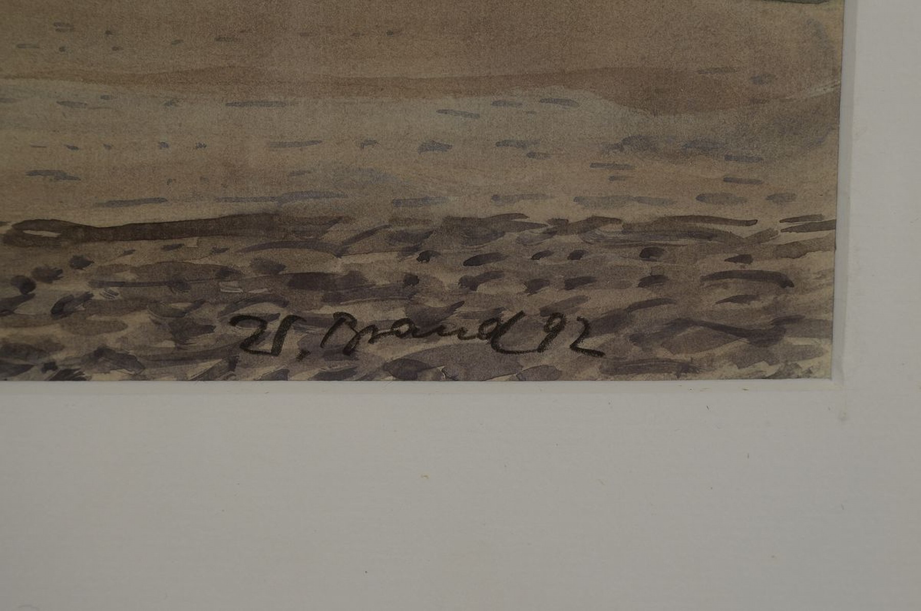 Detail g: Werner Brand, 1933 Löbau-2021 Hochstadt, Herbstlandschaft mit Wald und Wiese, Aquarell auf Papier, rechts unten sign. und dat. 92 ca. 27x45cm, PP, ...