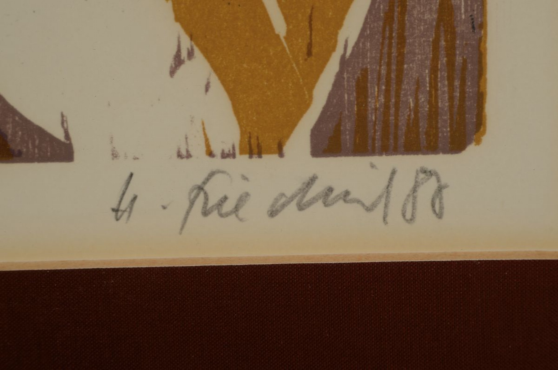 Detail j: Heinz Friedrich, 1924-2018 Schwetzingen, 2 Farbholzschnitte, Flora, signiert und bez. e.a., ca. 40x43cm, PP, u.Gl., R. ca. 64x64cm, Der Kampfhahn, ...