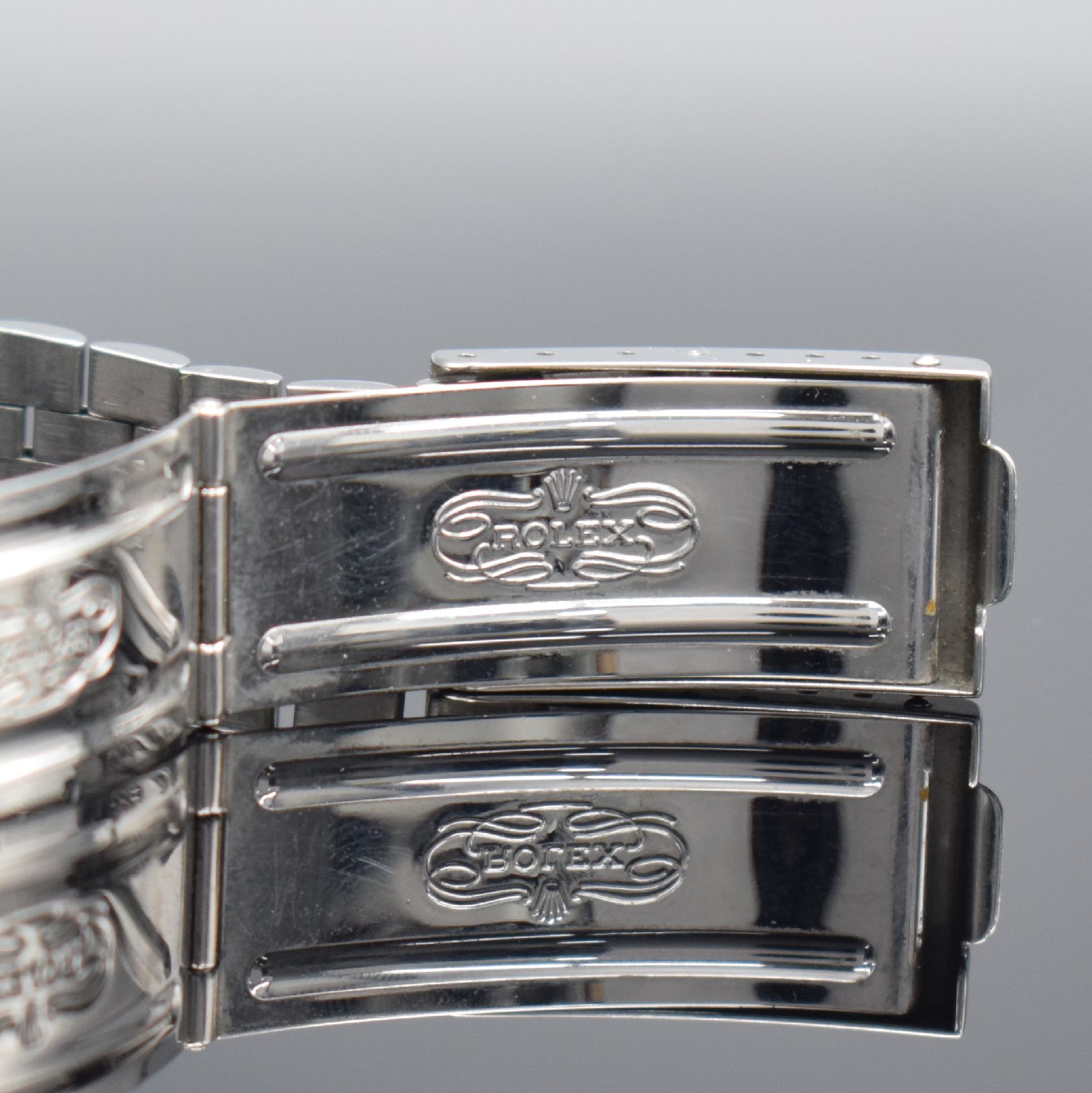 Detail g: ROLEX Oyster Perpetual Datejust Herrenarmbanduhr mit Sigma Zifferblatt in Stahl Referenz 1603, Schweiz um 1972, Automatik, Chronometer der ...
