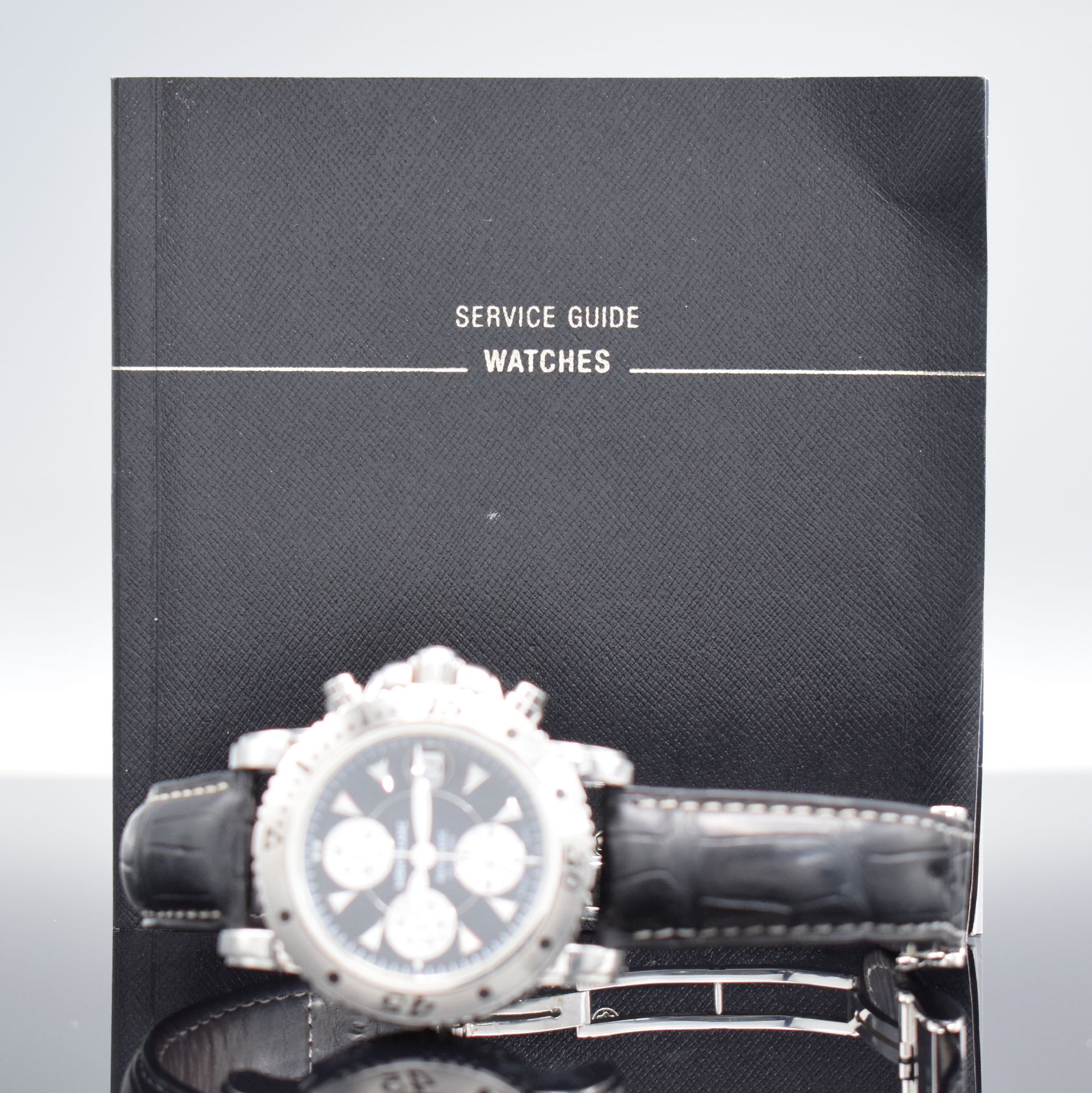 Detail g: MONTBLANC Herrenarmbanduhr mit Chronograph Referenz 7034, Schweiz um 2010, Automatik, verschr. Edelstahlgeh., Lederband m. orig. Faltschl., eins. ...