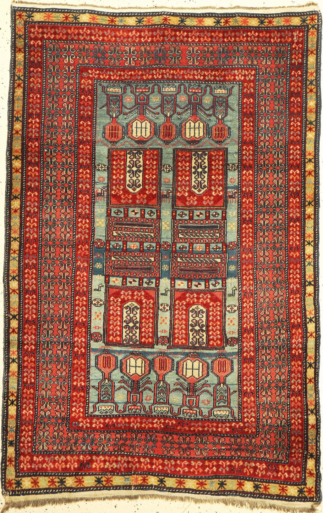 Antiker Tachte-Schirwan, Kaukasus, um 1900,Wolle auf Wolle, ca. 160 x 103 cm, EHZ: 3