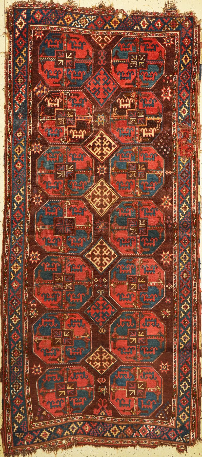 Karakalpak antik, Uzbekistan, 19. Jhd, Wolle auf Wolle, ca. 333 x 157 cm, EHZ: 5-6
