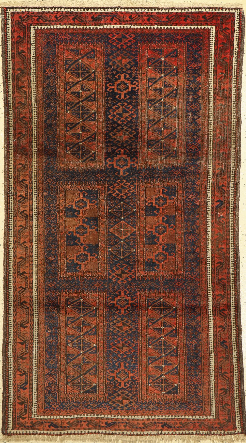 Antiker Belutsch, Persien, um 1900, Wolle auf Wolle, ca. 190 x 105 cm, EHZ: 3-4