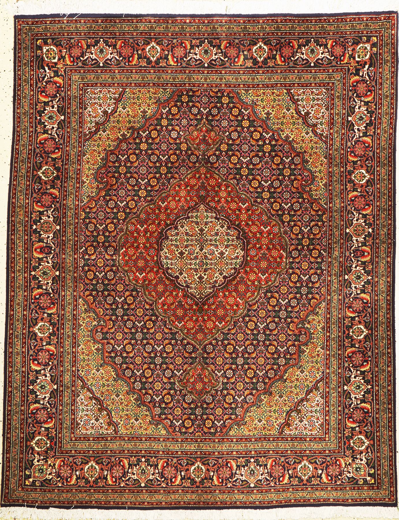 Täbriz fein(50 Raj), Persien, ca. 50 Jahre,Korkwolle mit Seide, ca. 188 x 150 cm, EHZ: 2