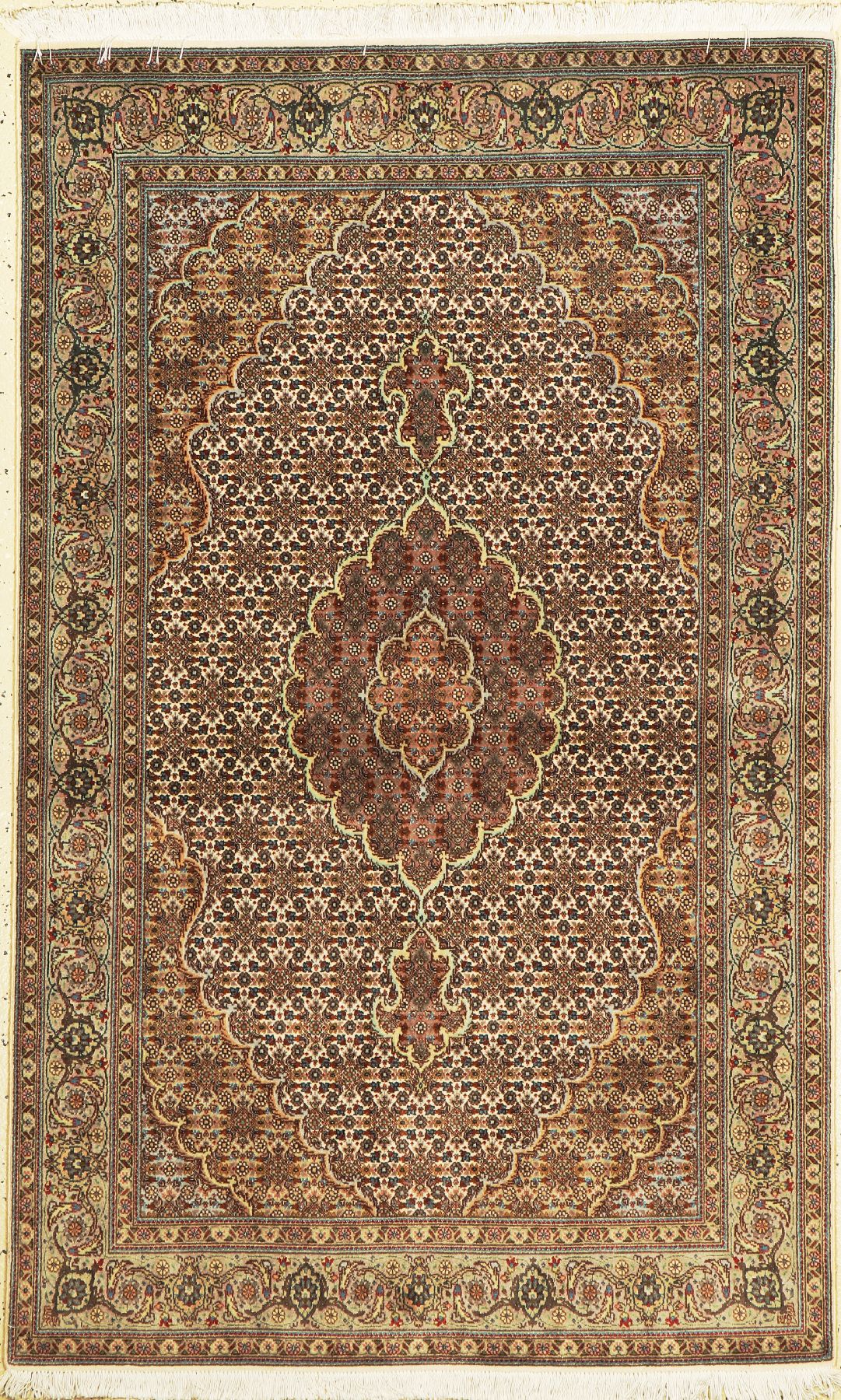 Täbriz fein(50 Raj), Persien, ca. 50 Jahre,Korkwolle mit Seide, ca. 163 x 102 cm, EHZ: 2