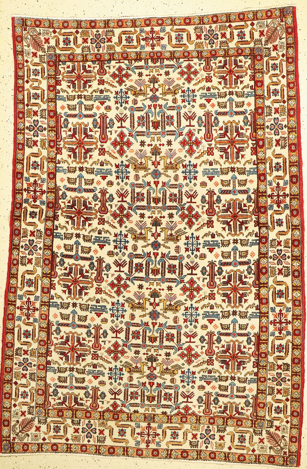 Ghom Kork, Persien, um 1940, Korkwolle, ca.206 x 136 cm, EHZ: 3