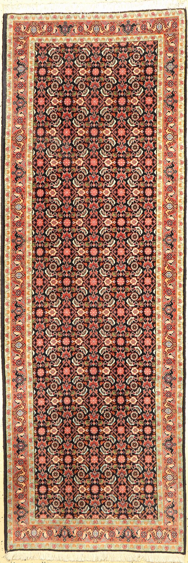 Bidjar alt, Persien, ca. 50 Jahre, Wolle auf Baumwolle, ca. 245 x 83 cm, EHZ: 2