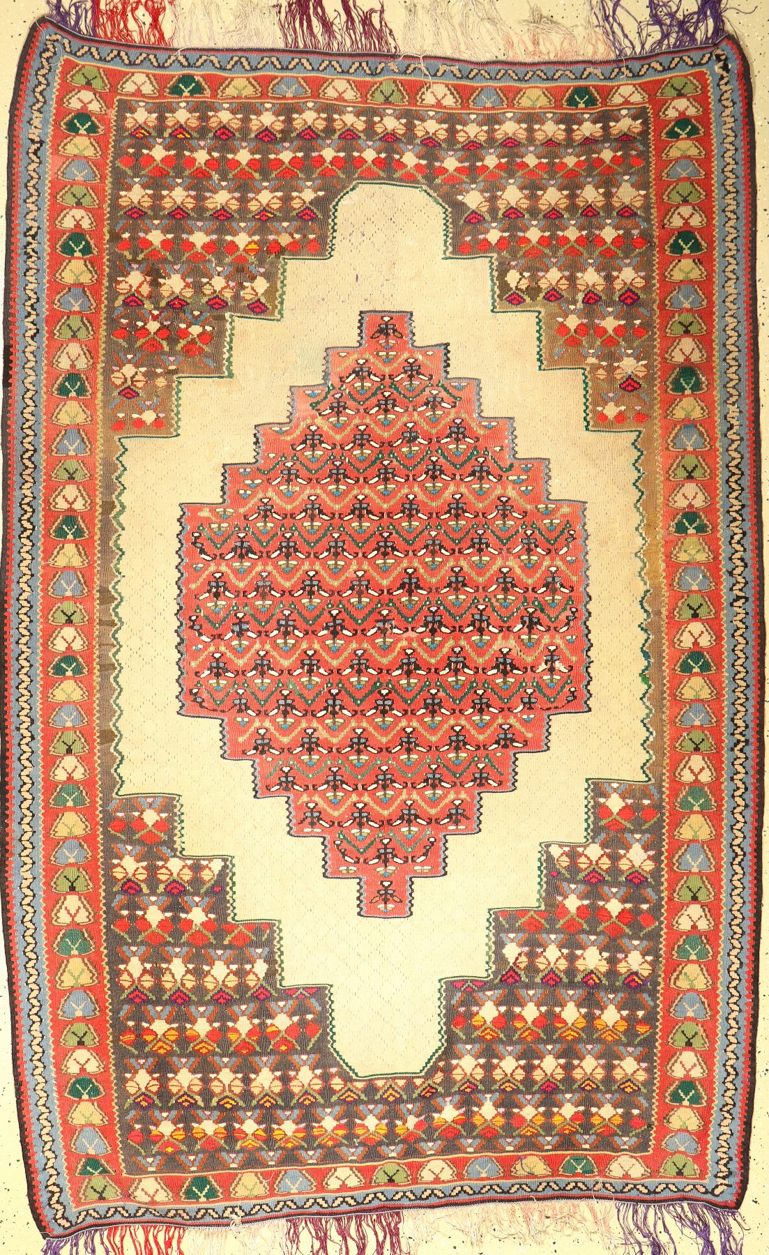 Senneh Kelim, Persien, um 1940, Wolle auf Wolle, ca. 203 x 137 cm, EHZ: 2-3