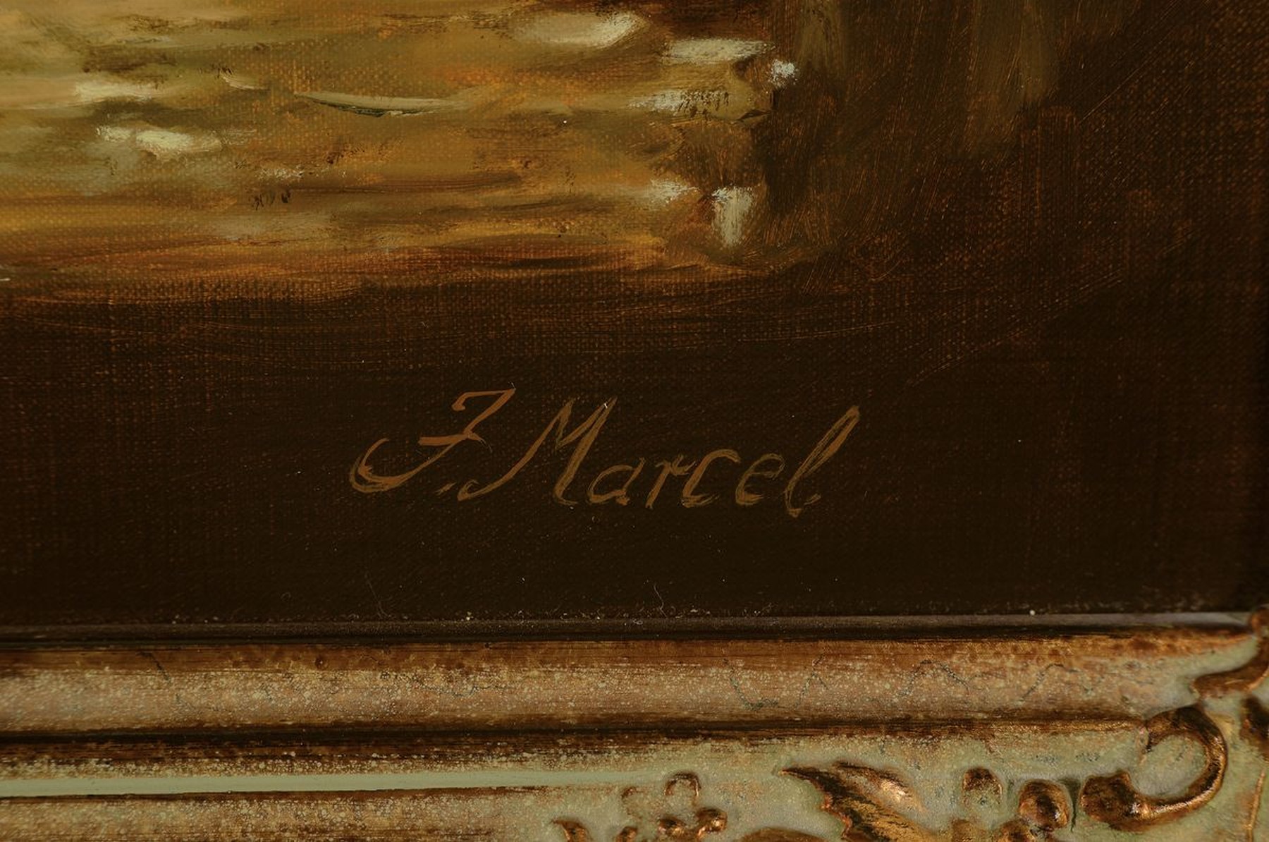 Detail a: Jürgen Marcel, geb. 1951 Bingen, Stillleben mit Obst, Korb und Schmetterling, stark realistische Malerei im Stil der alten flämischen Meister, ...