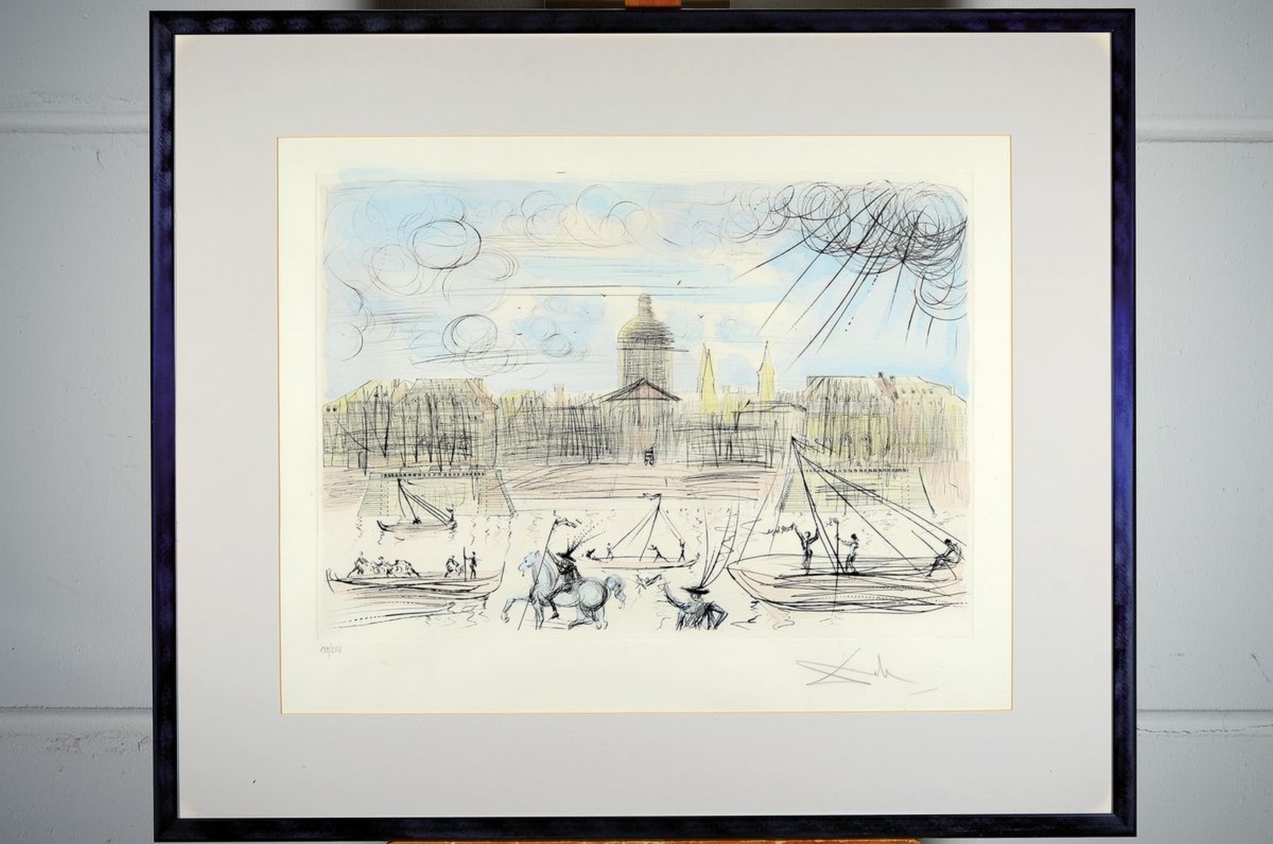 Detail k: Salvador Dali, 1904-1989, "L' Academie de Paris" (1971), Ed. 139/250, rechts unten signiert, Farbradierung auf Bütten, Verlag Amiel, ...