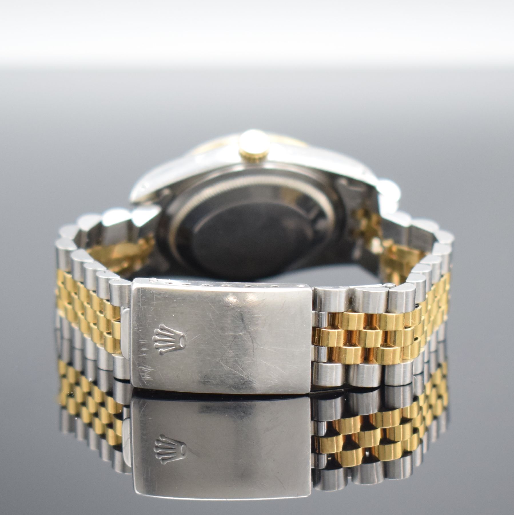 Detail d: ROLEX Oyster Perpetual Datejust Armbanduhr Referenz 16233, Automatik, Chronometer der Superlative in Edelstahl/Gold komb. inkl. Jubileeband, Boden & ...