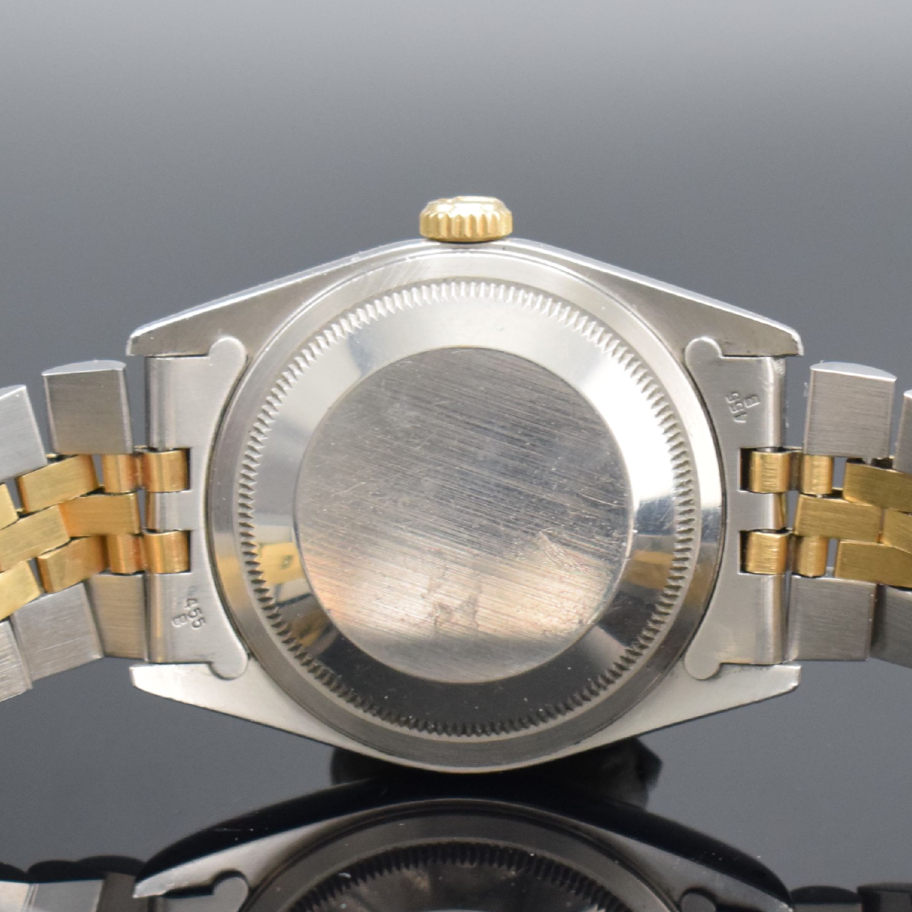 Detail f: ROLEX Oyster Perpetual Datejust Armbanduhr Referenz 16233, Automatik, Chronometer der Superlative in Edelstahl/Gold komb. inkl. Jubileeband, Boden & ...