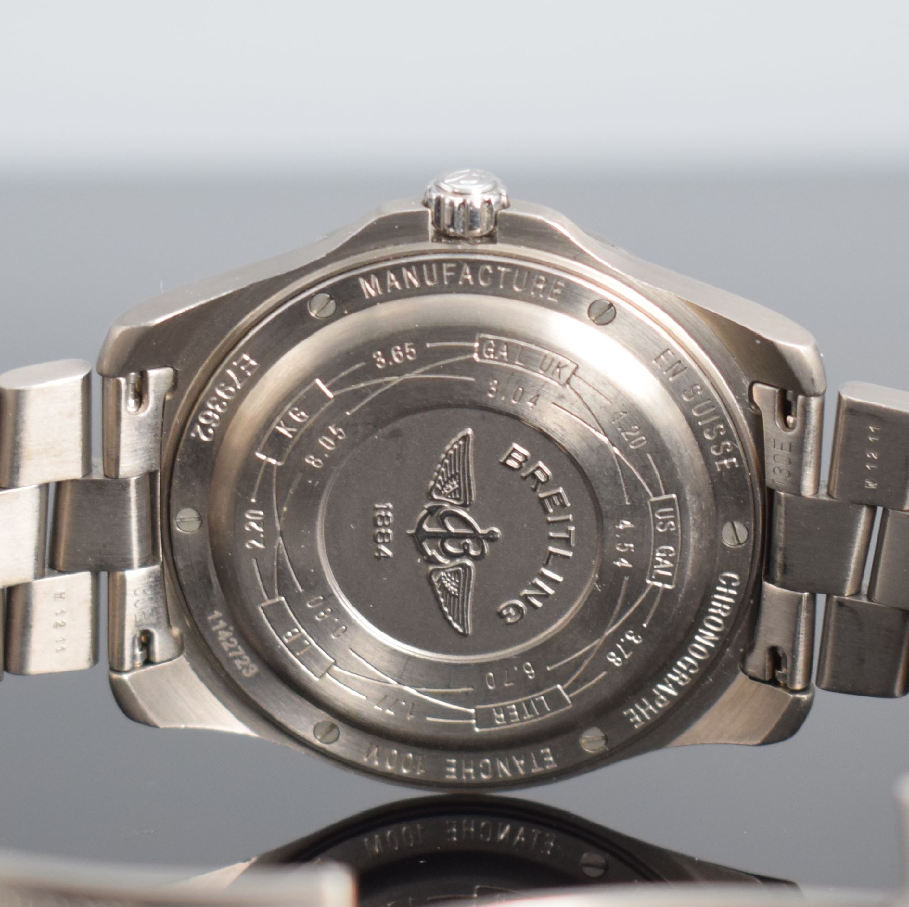 Detail g: BREITLING Multifunktionsuhr Aerospace Advantage Referenz E79362, Schweiz um 2010, quarzgest. Analog- & Digitalanzeige, Chronometer in Titan inkl. ...