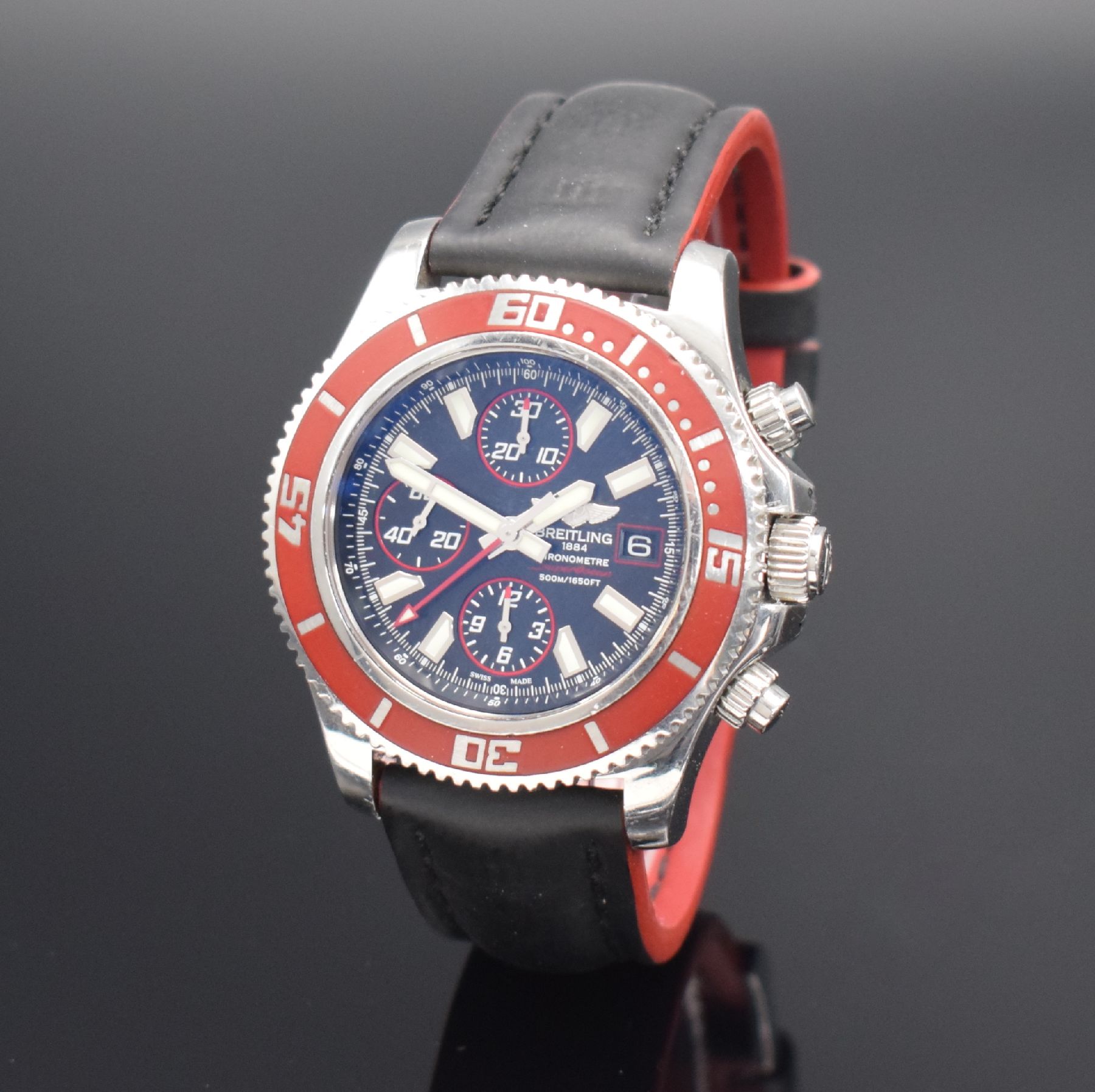 BREITLING limitierter Armbandchronograph Superocean Referenz A13341, Automatik, Schweiz um 2018, auf 3000 Stück limitierter Chronometer in Edelstahl ...