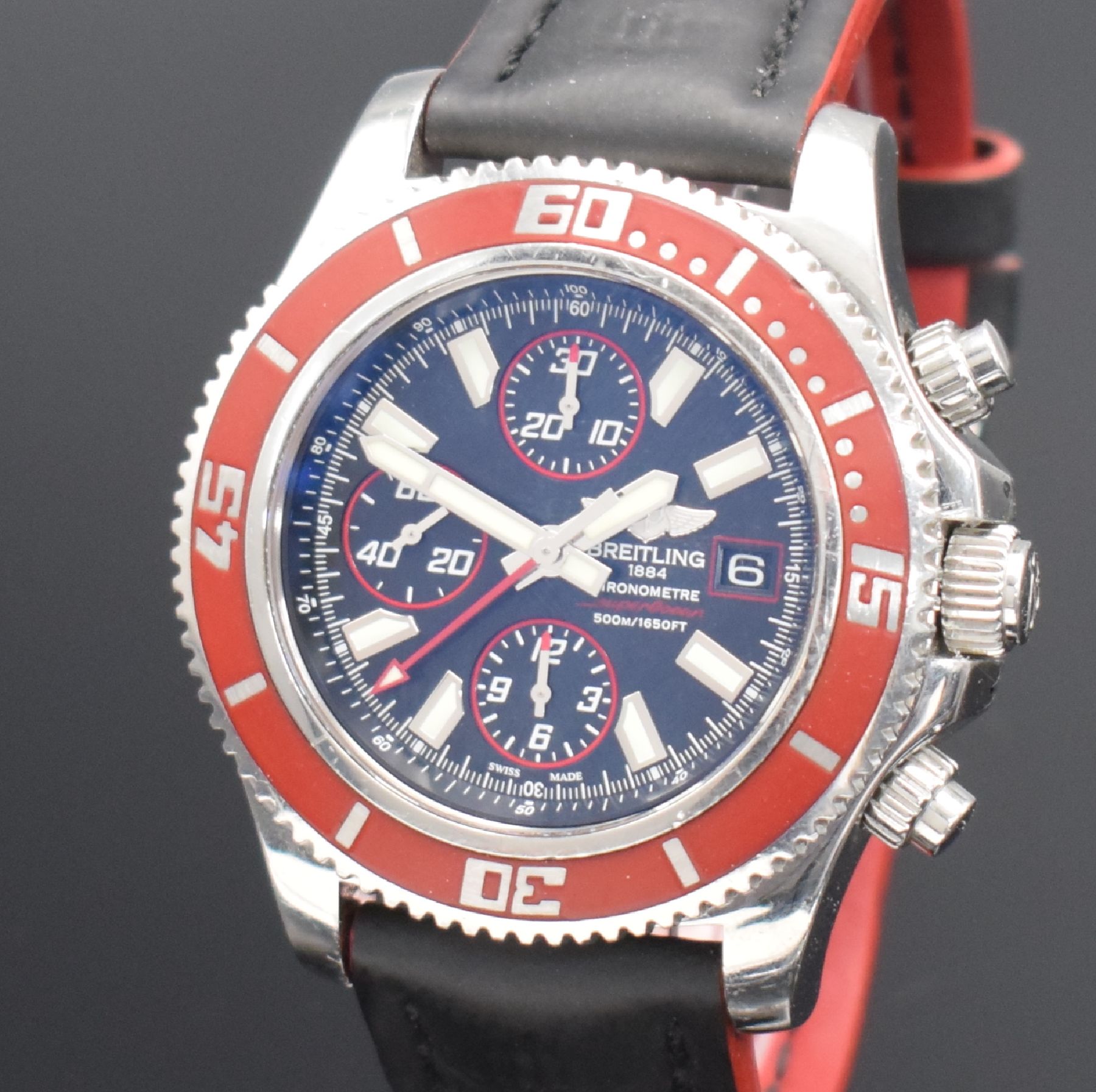 Detail a: BREITLING limitierter Armbandchronograph Superocean Referenz A13341, Automatik, Schweiz um 2018, auf 3000 Stück limitierter Chronometer in Edelstahl ...